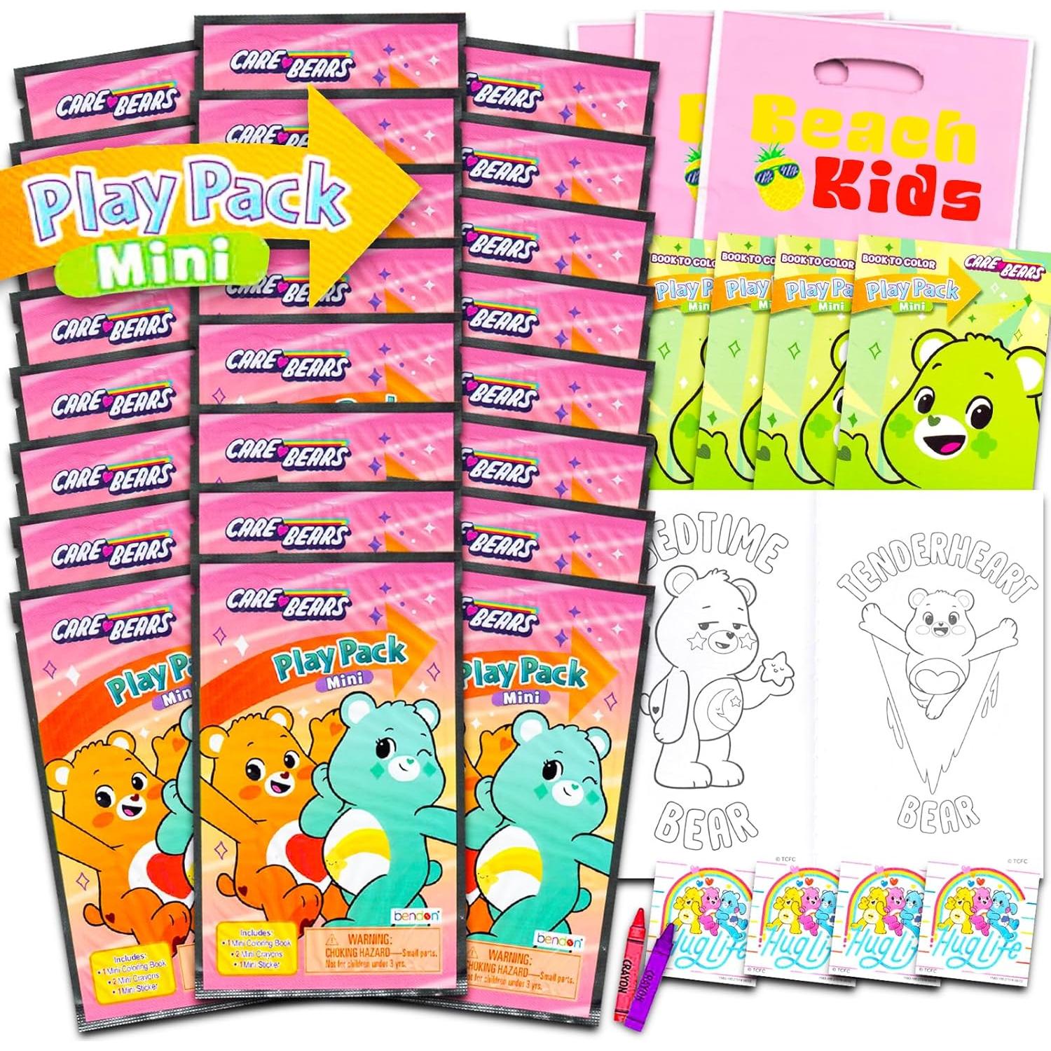 Conjunto de Fiesta Mini Osos de Cuidado - 24 Paquetes con Libros y Stickers