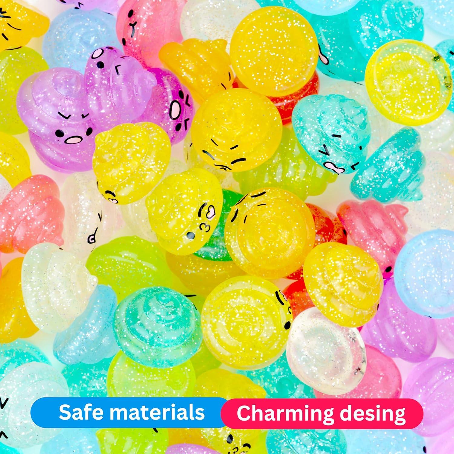 Juguetes de Popó Emoji Unicornio - 100 Piezas para Fiesta