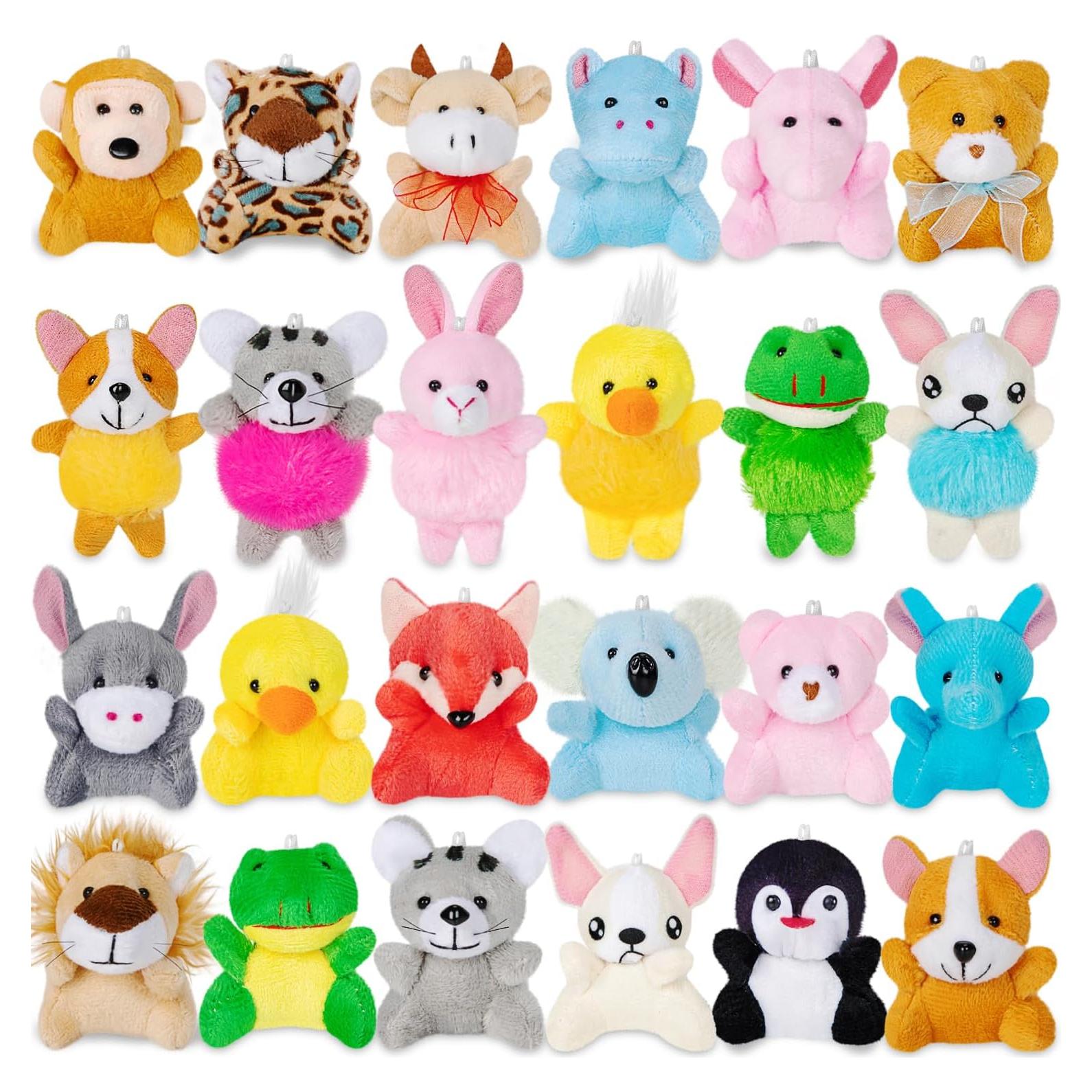 Paquete de 24 Mini Animales de Peluche Sofier 5-7.6 cm