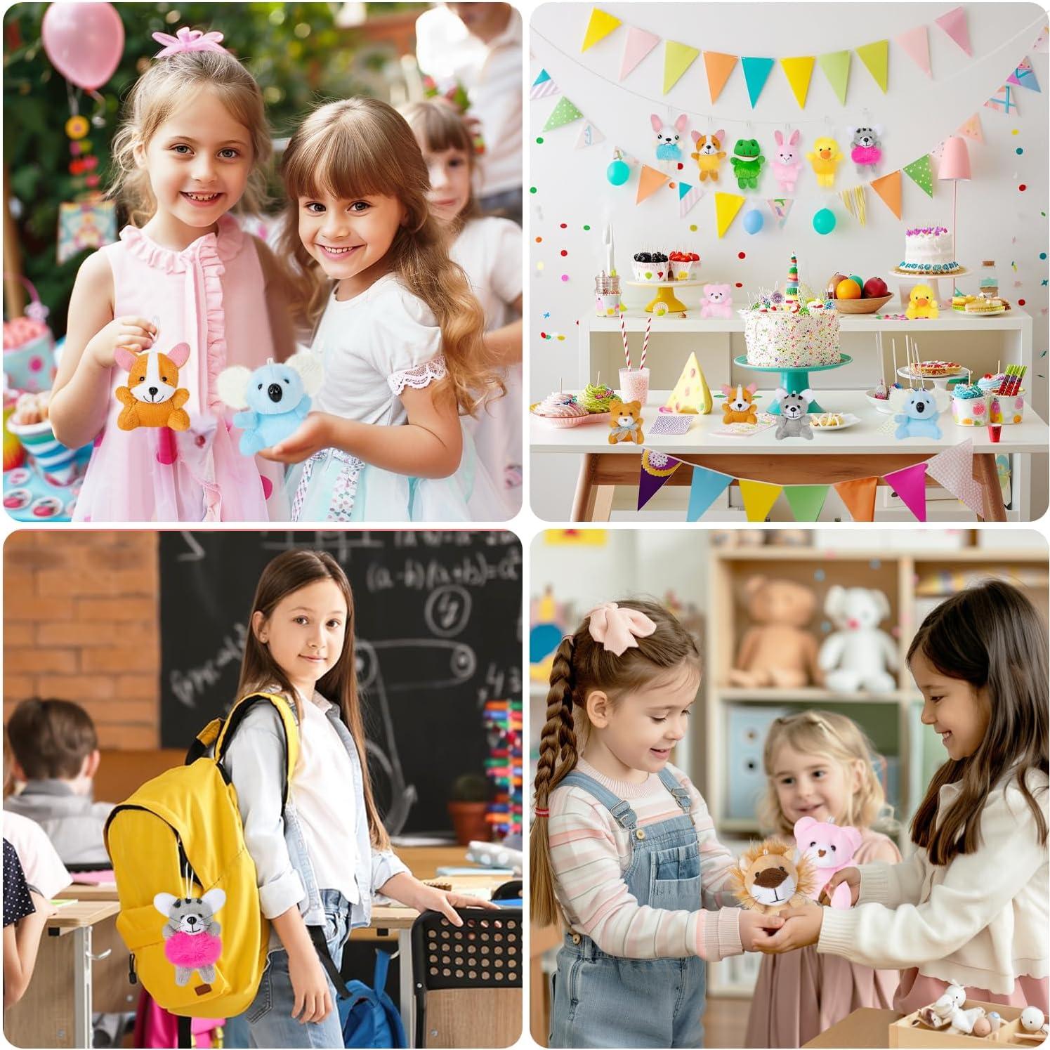 Paquete de 24 Mini Animales de Peluche Sofier 5-7.6 cm