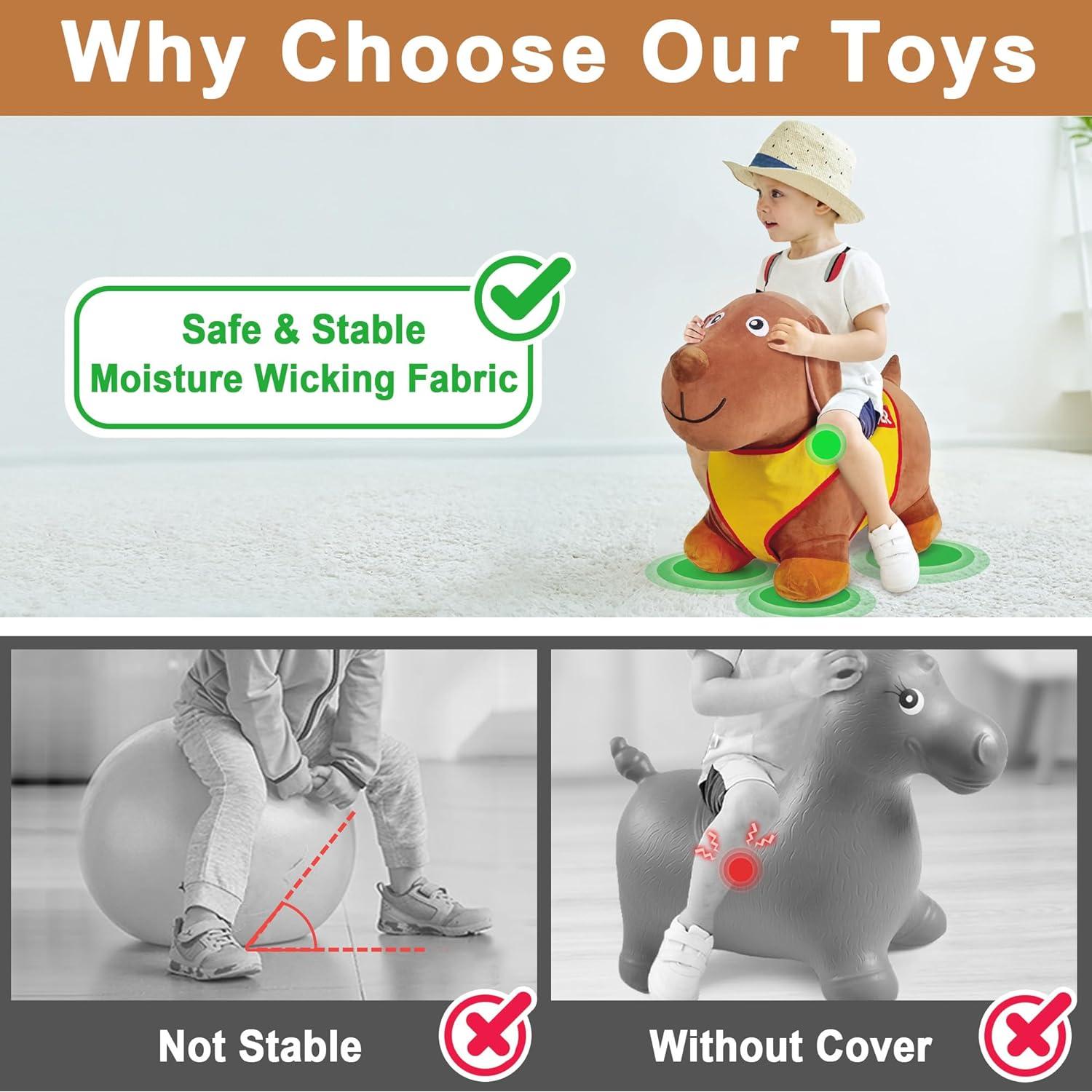 Perro Saltarín Inflable iPlay, iLearn 66x30x49cm para Niños