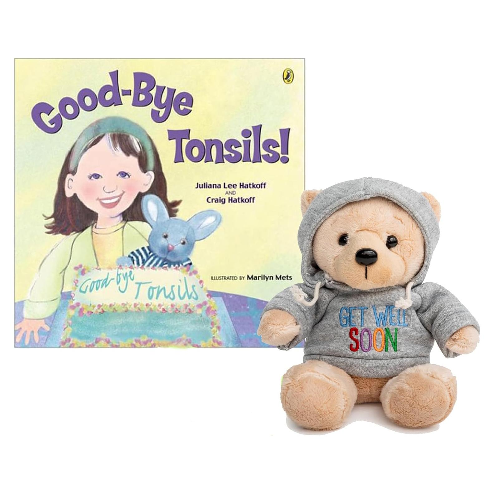 Conjunto de Regalo Oso de Peluche y Libro Goodbye Tonsils