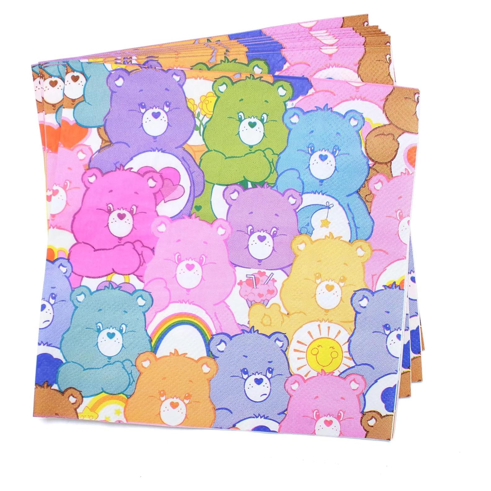 Servilletas de Almuerzo Care Bears - Paquete de 16 Coloridas 3 Capas