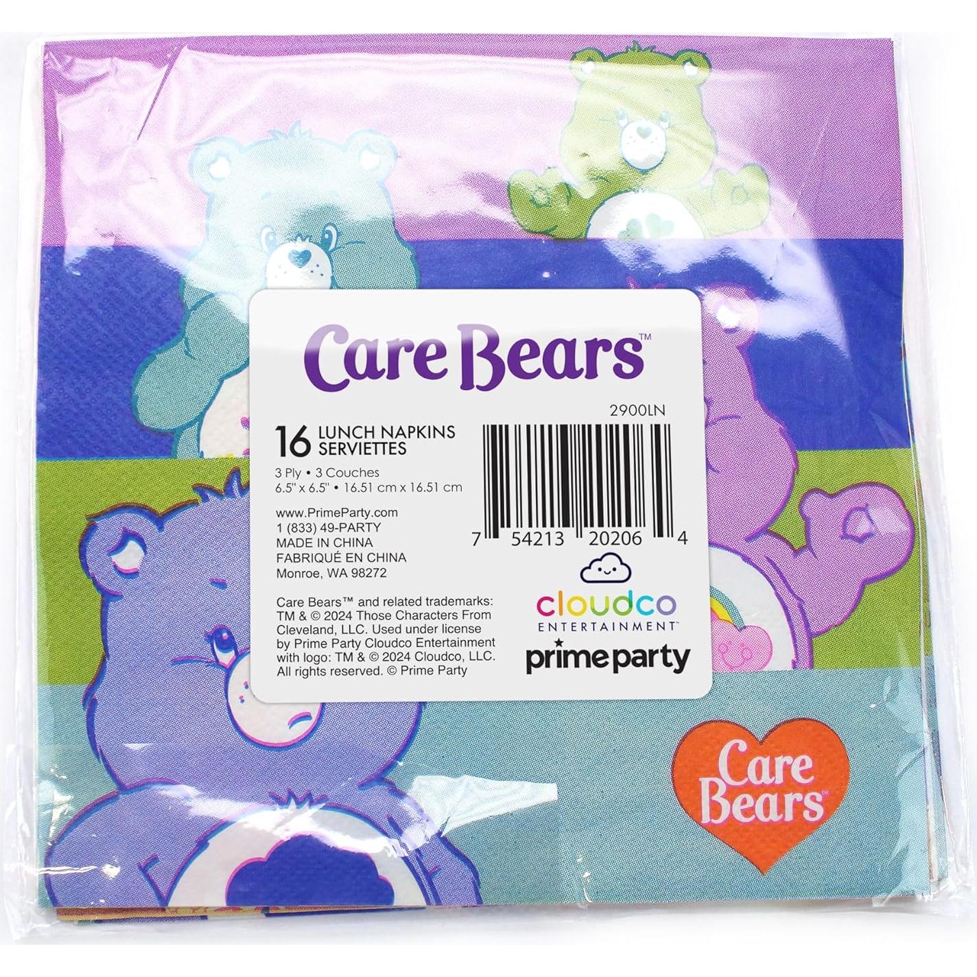 Servilletas de Almuerzo Care Bears - Paquete de 16 Coloridas 3 Capas