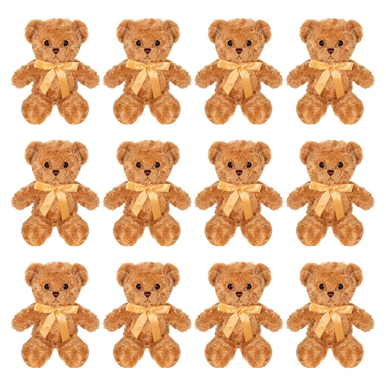 12 Osos de Peluche Jenaai 30 cm Marrón para Decoración