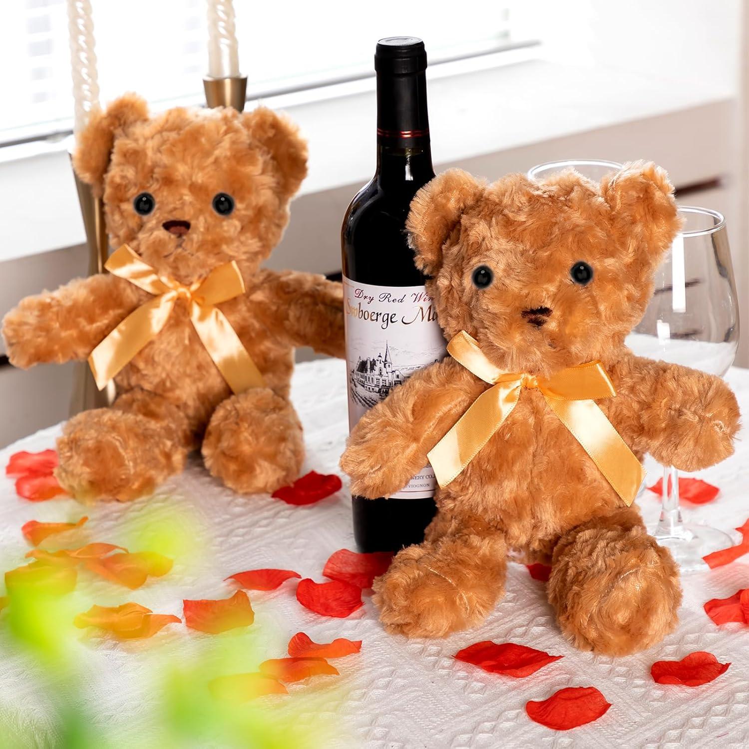 12 Osos de Peluche Jenaai 30 cm Marrón para Decoración