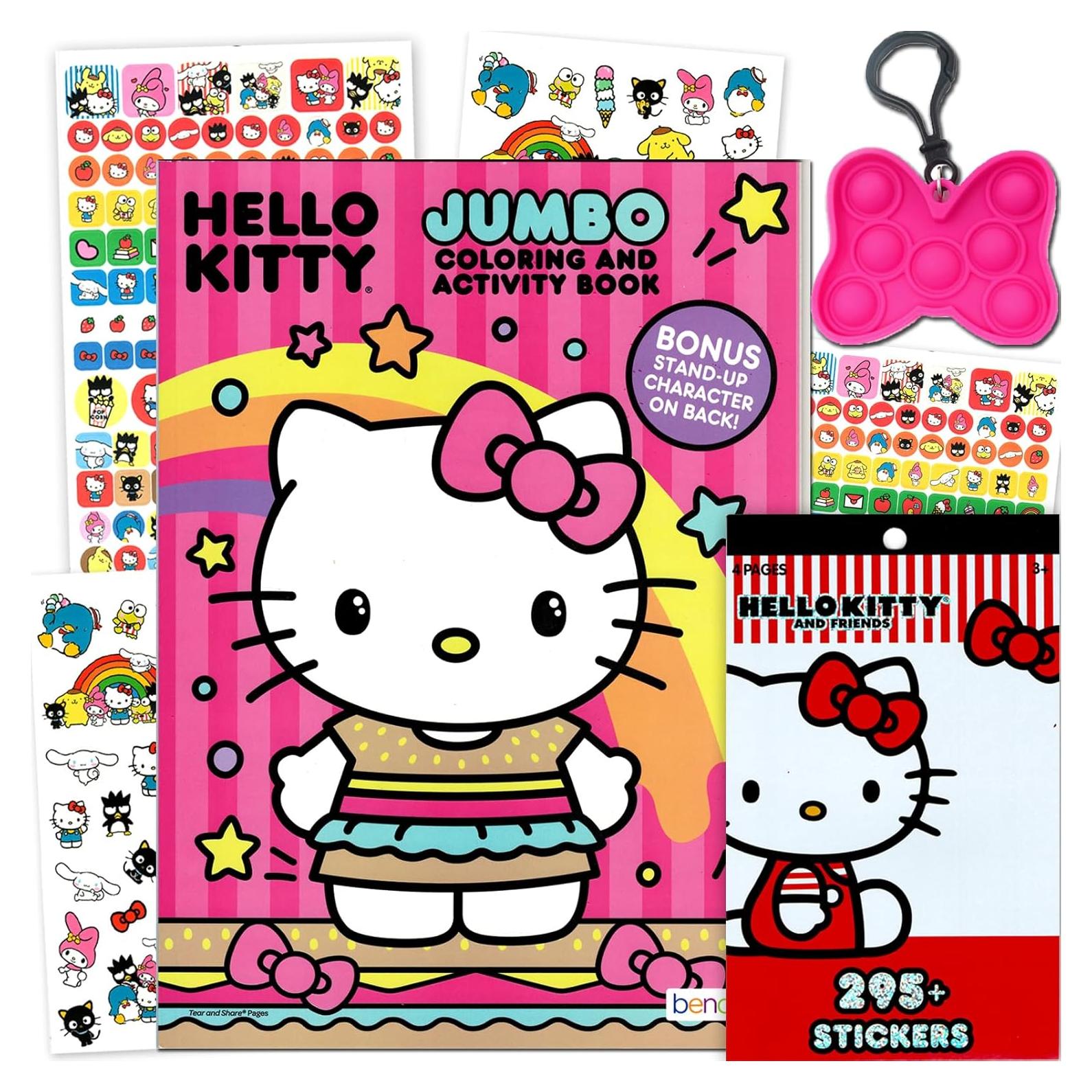 Libro de Colorear Hello Kitty + Set de Stickers 295 pcs