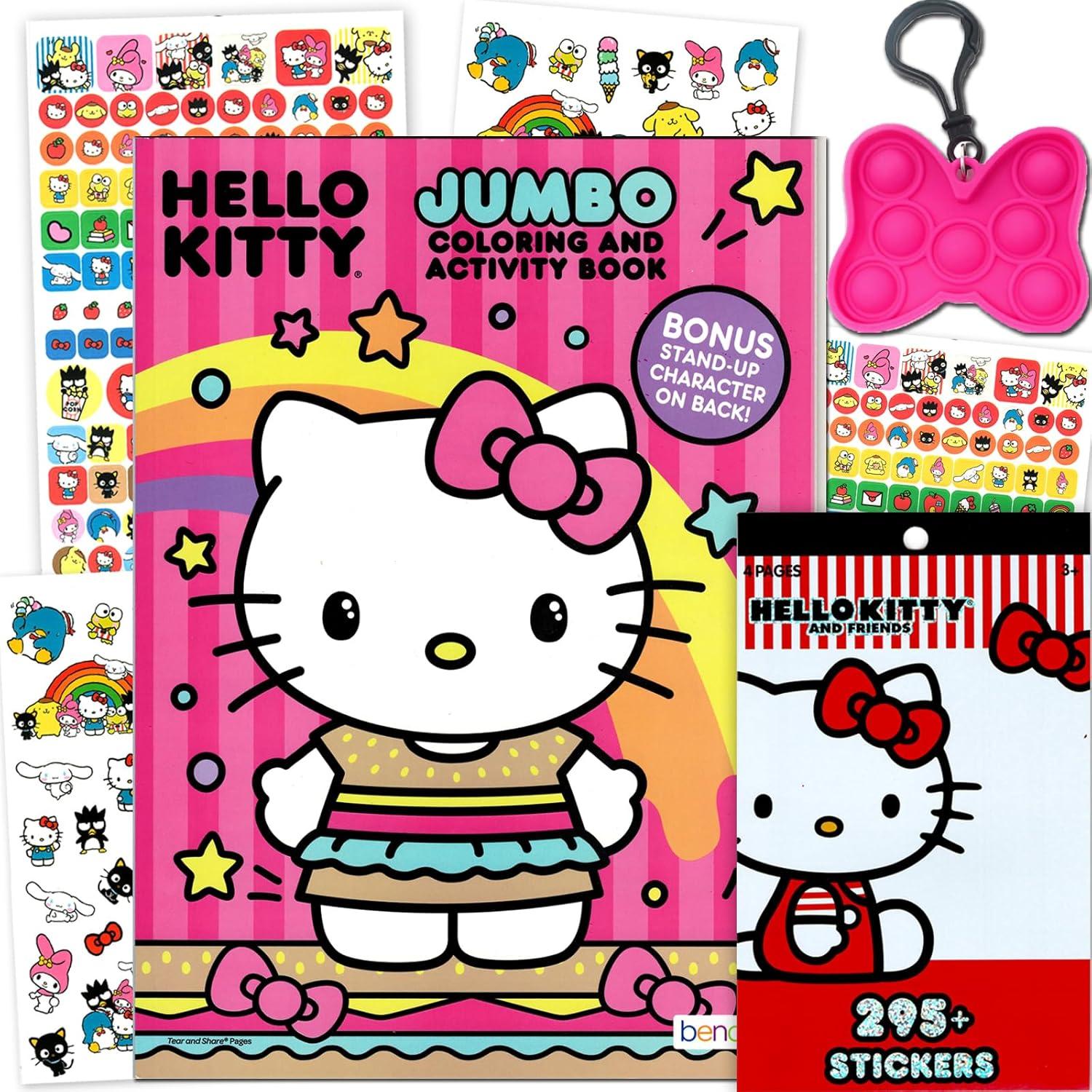 Libro de Colorear Hello Kitty + Set de Stickers 295 pcs