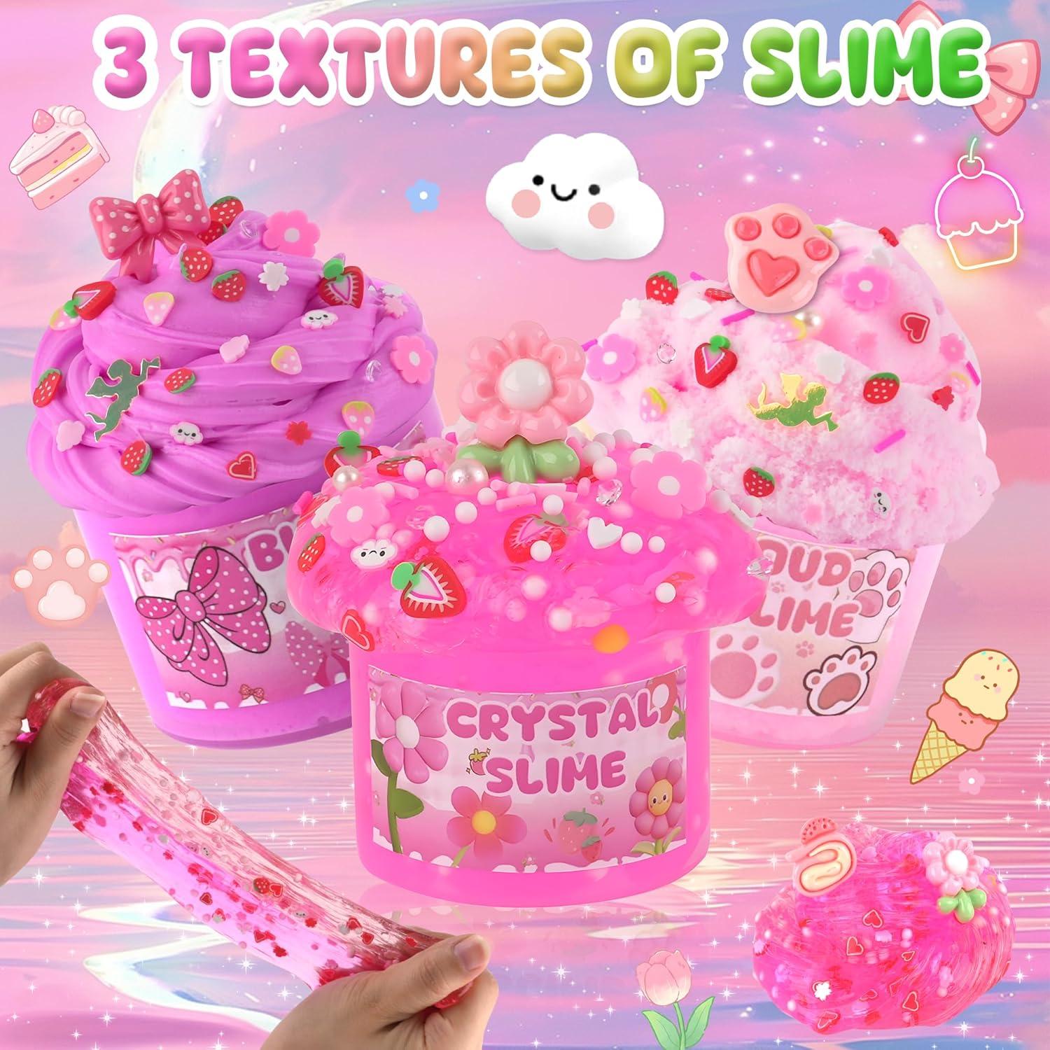 Kit de Slime Rosa para Niños - 6 Unidades - LAWOHO