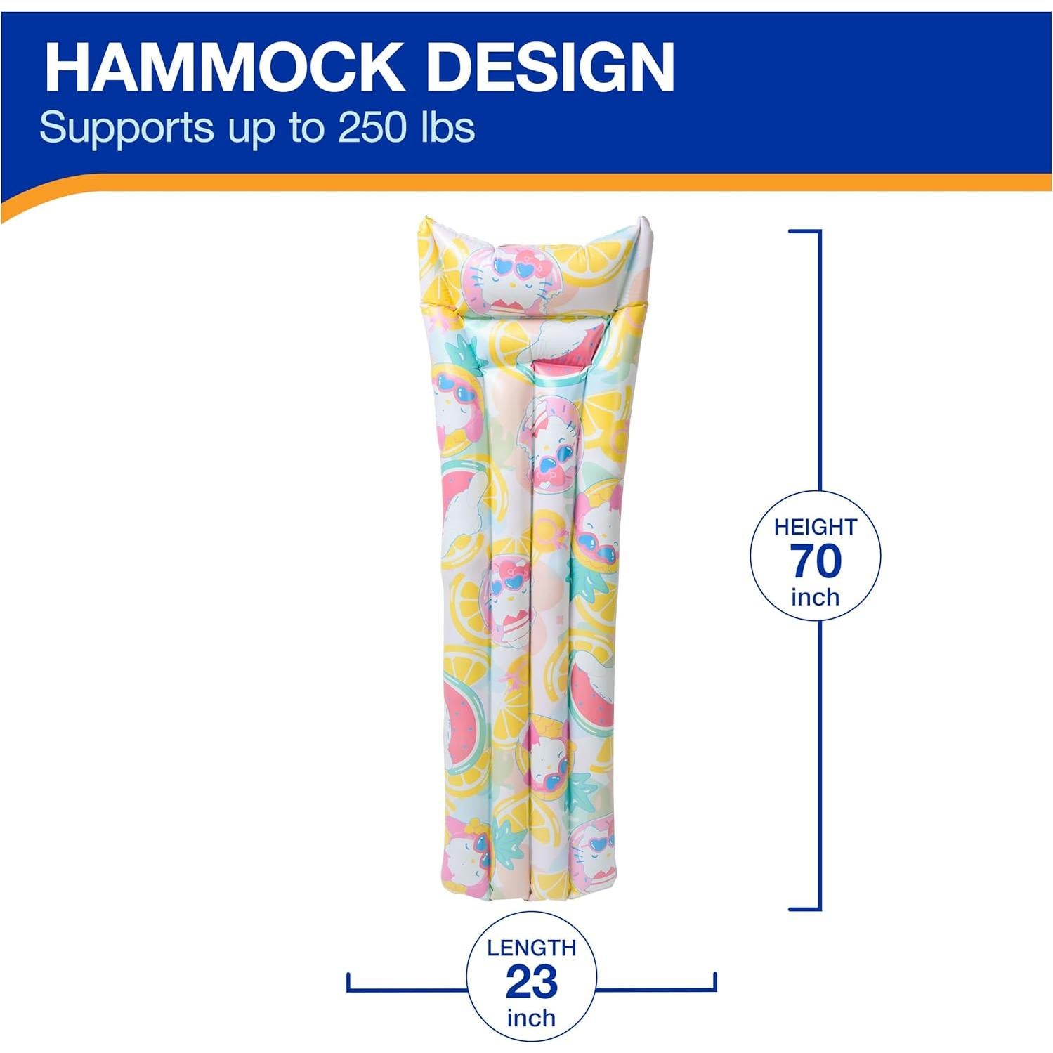 Flotador de piscina Suntanner Hello Kitty Swimways 178x58 cm