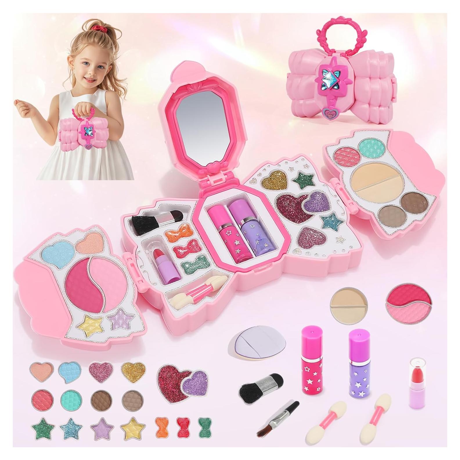 Kit de Maquillaje Infantil Topsolid Rosa Lavable 15x15 cm