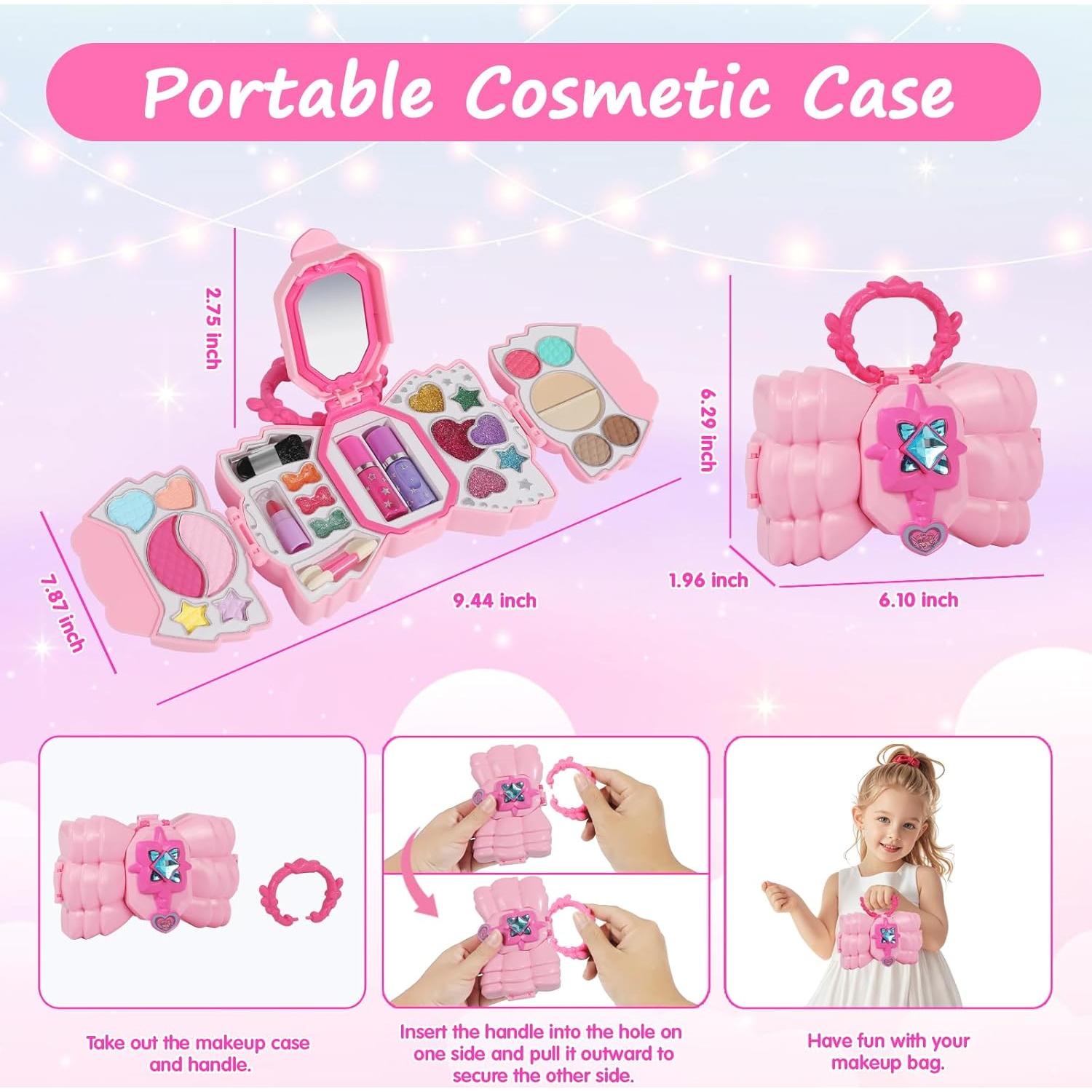 Kit de Maquillaje Infantil Topsolid Rosa Lavable 15x15 cm