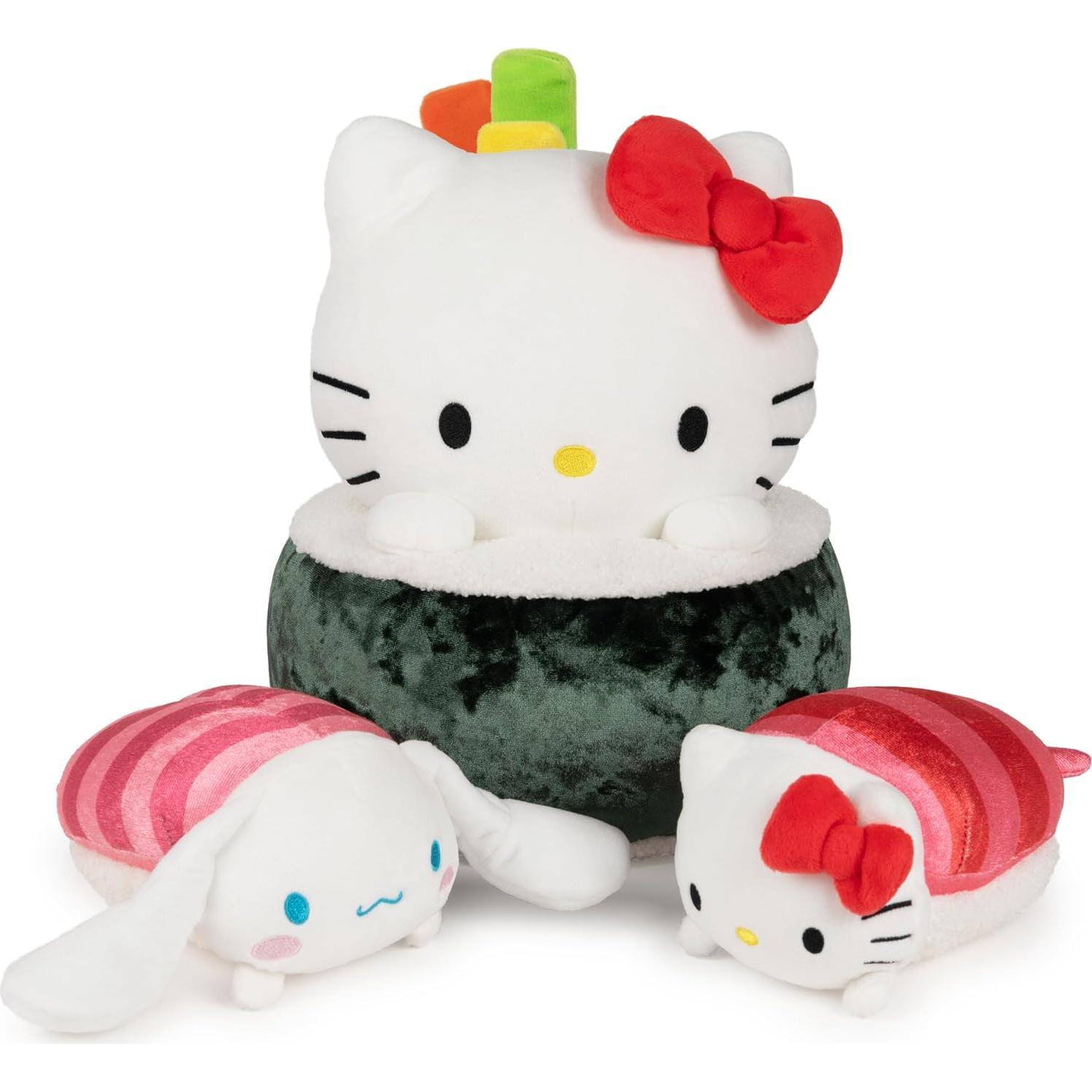 Peluche Sushi Hello Kitty GUND 25.4 cm Verde/Blanco