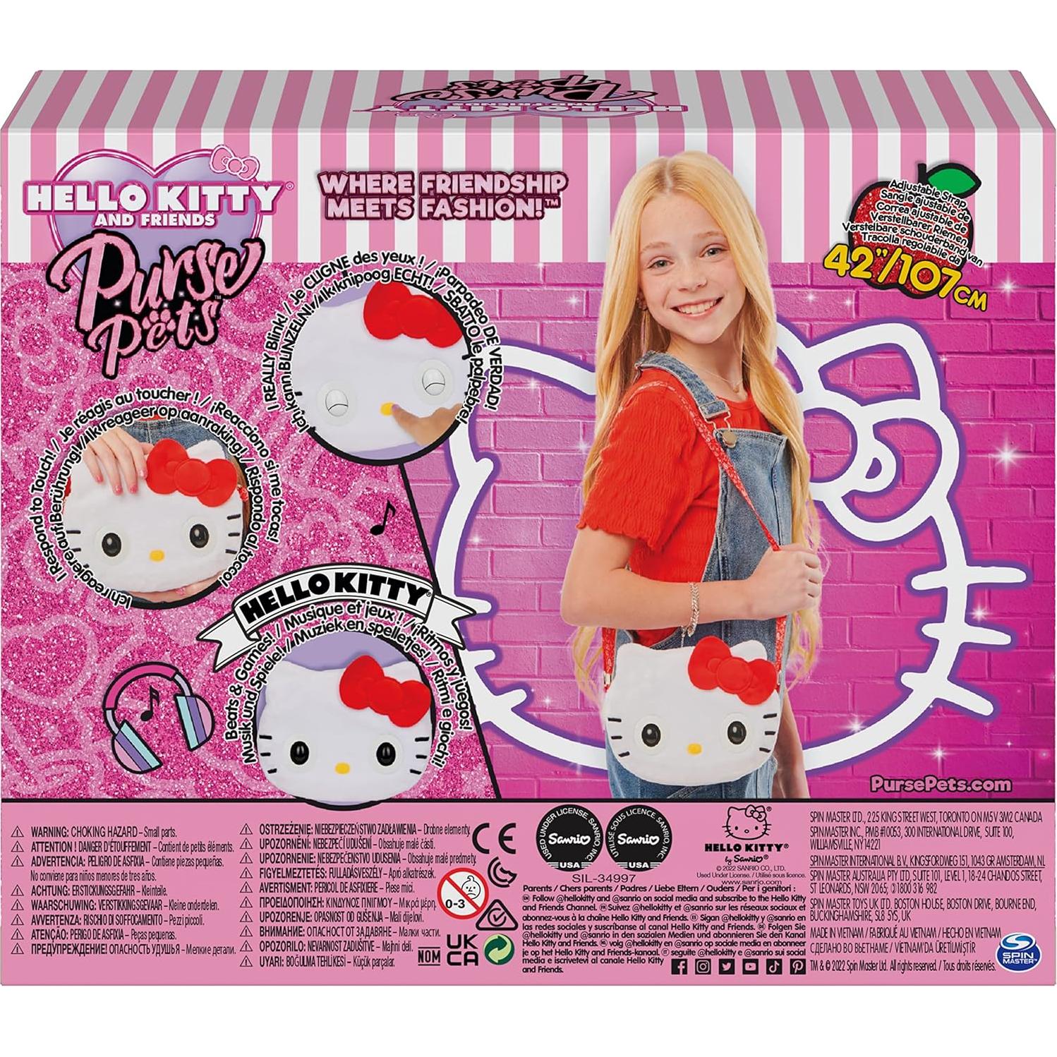 Bolso Interactivo Hello Kitty Kawaii con Sonidos y Reacciones