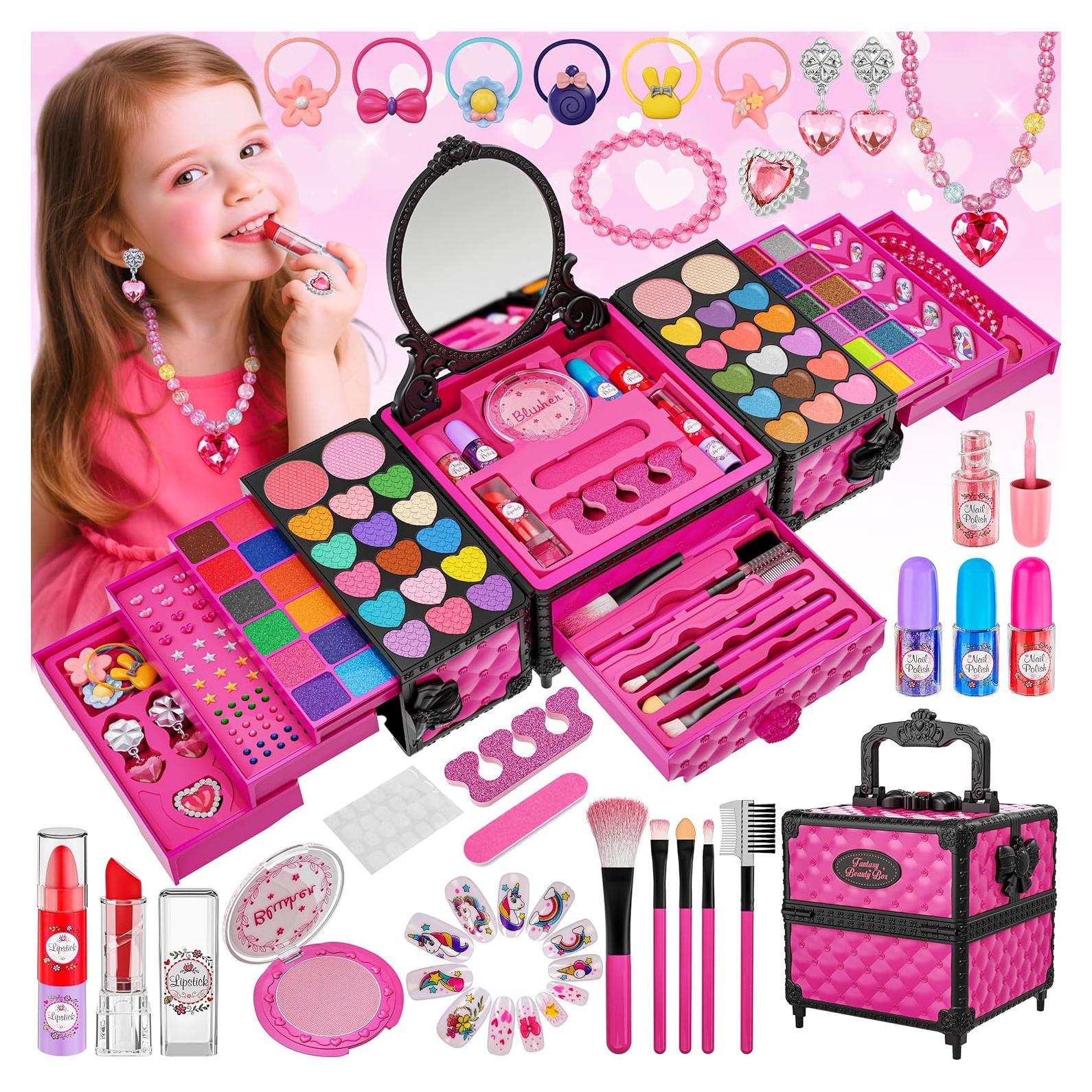 Kit de Maquillaje para Niñas 99 Piezas Kuovei - Cosméticos Lavables