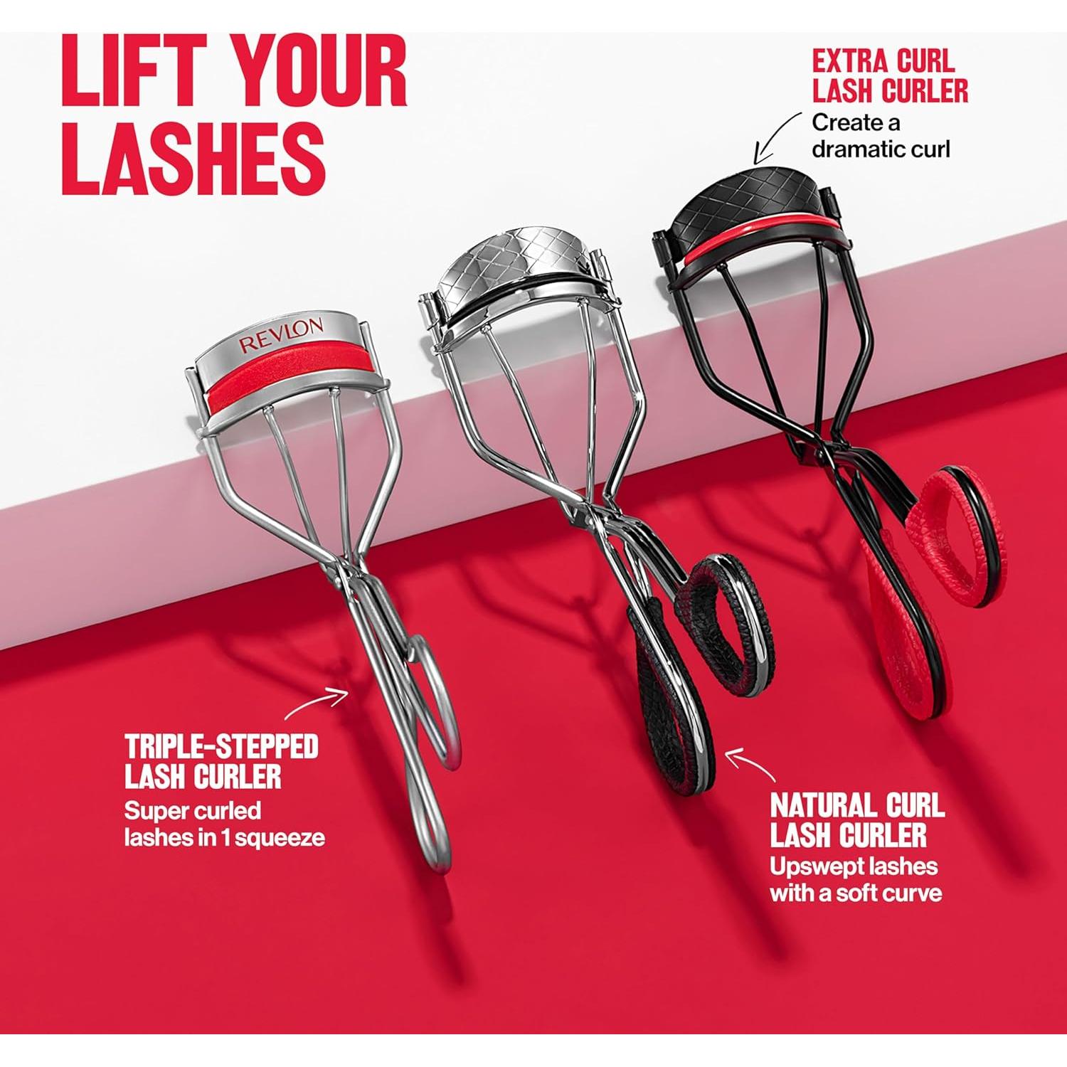 Rizador de Pestañas Revlon Extra Curl, Acero Inoxidable