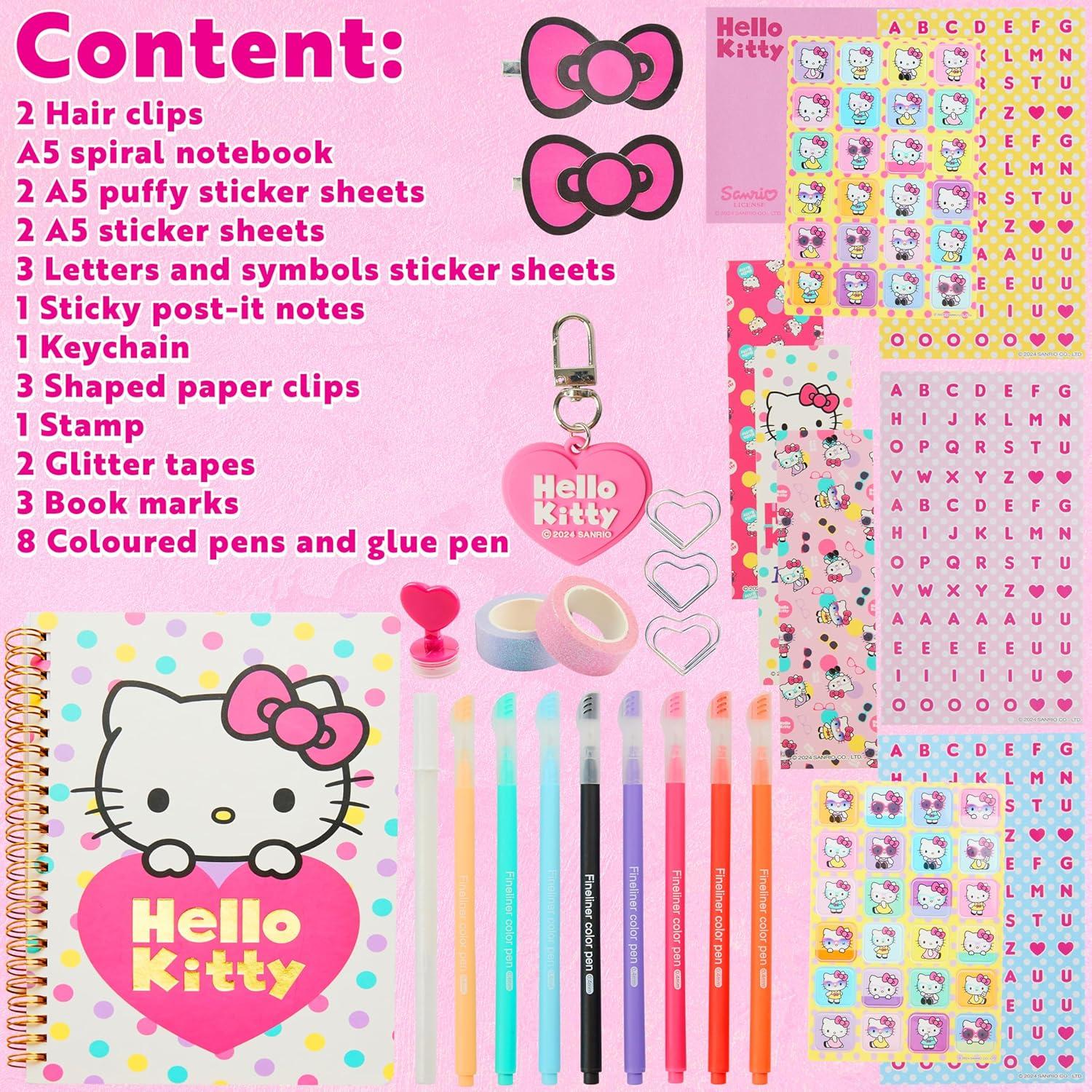Kit de Diario DIY Hello Kitty A5 con Accesorios Kawaii