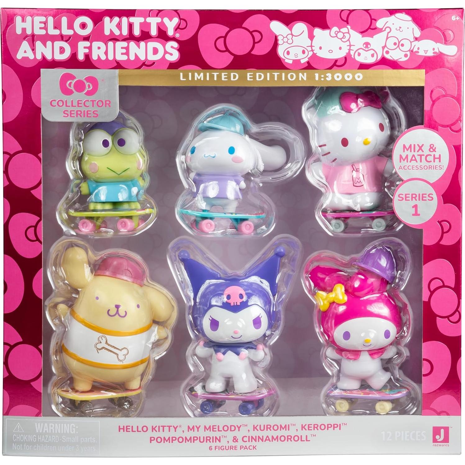 Set de 6 Figuras Hello Kitty y Amigos Jazwares - 10 cm