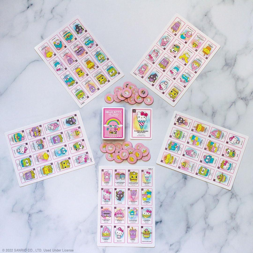 Juego de Lotería Hello Kitty - Bingo Bilingüe 54 Cartas