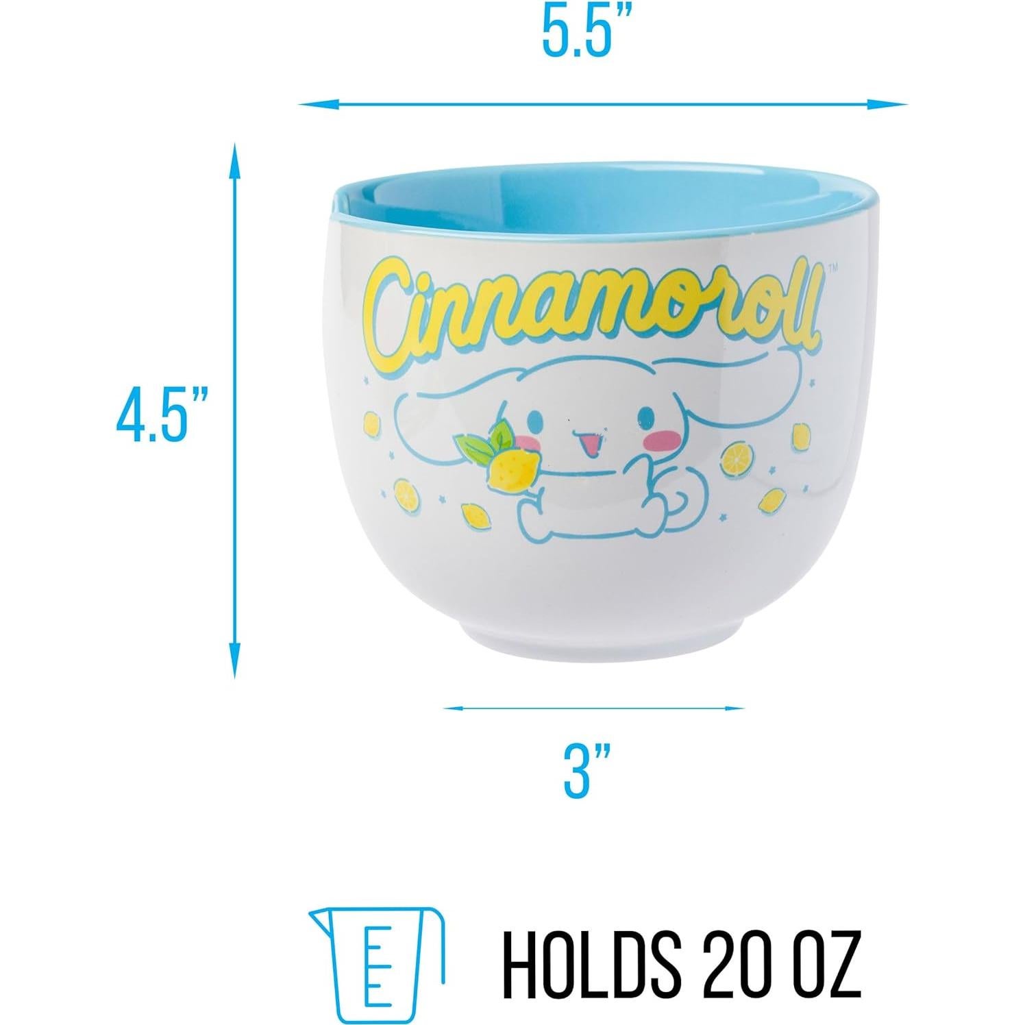 Tazón de Cerámica para Ramen Cinnamoroll 20 Onzas Silver Buffalo