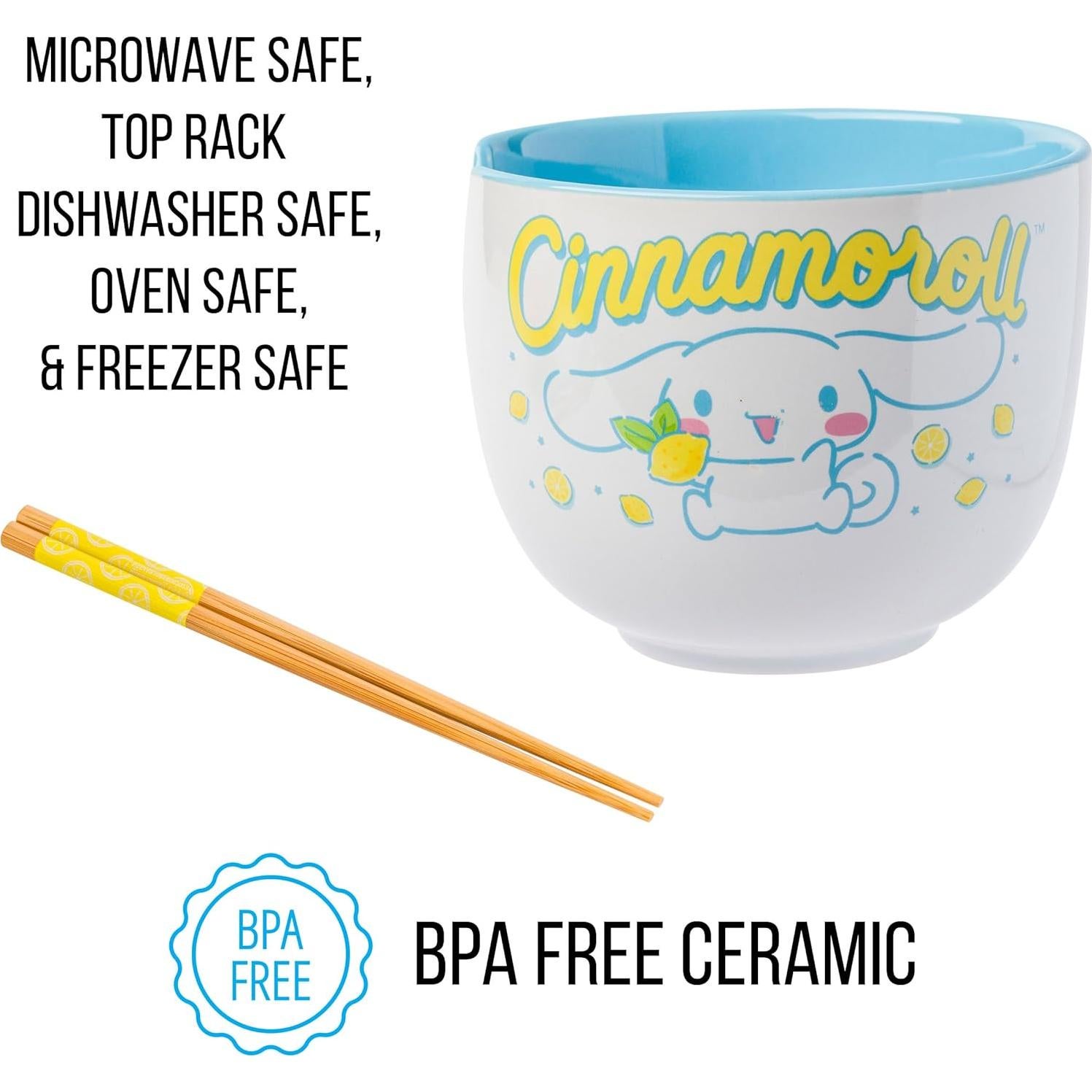 Tazón de Cerámica para Ramen Cinnamoroll 20 Onzas Silver Buffalo