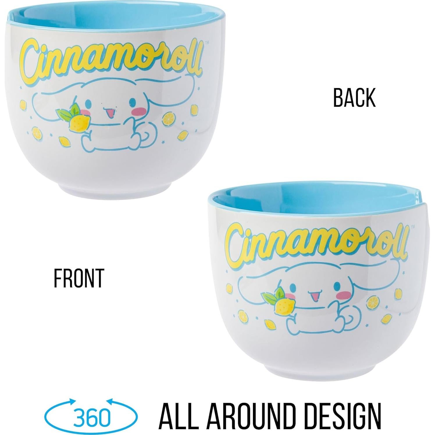 Tazón de Cerámica para Ramen Cinnamoroll 20 Onzas Silver Buffalo