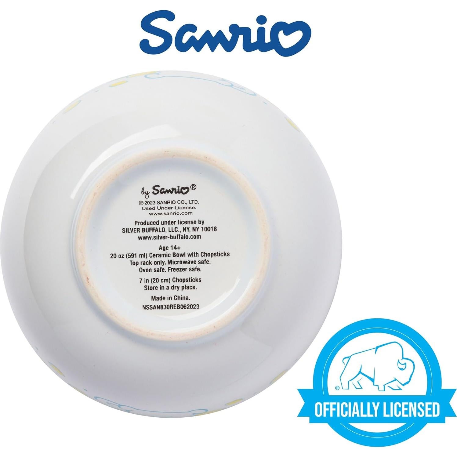 Tazón de Cerámica para Ramen Cinnamoroll 20 Onzas Silver Buffalo