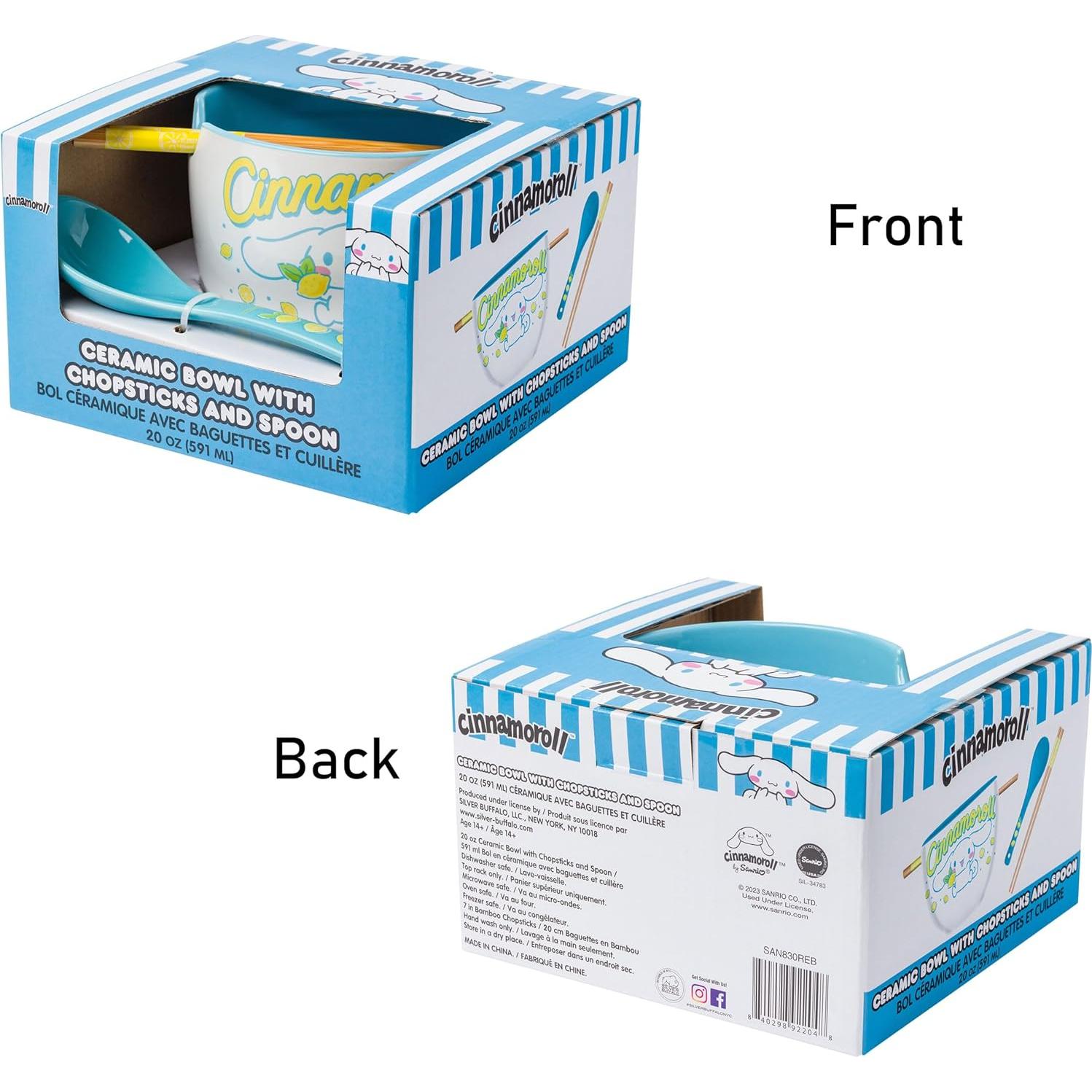 Tazón de Cerámica para Ramen Cinnamoroll 20 Onzas Silver Buffalo