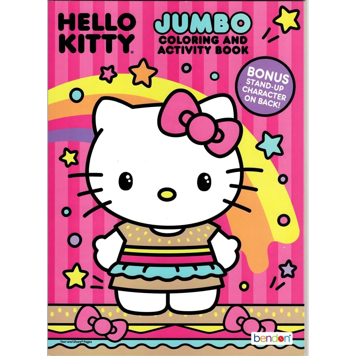 Conjunto de Libros para Colorear Hello Kitty con Stickers y Llavero