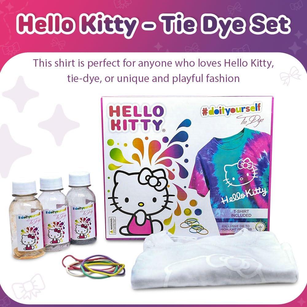 Set de Tie Dye Hello Kitty - Camiseta M + Pinturas y Accesorios