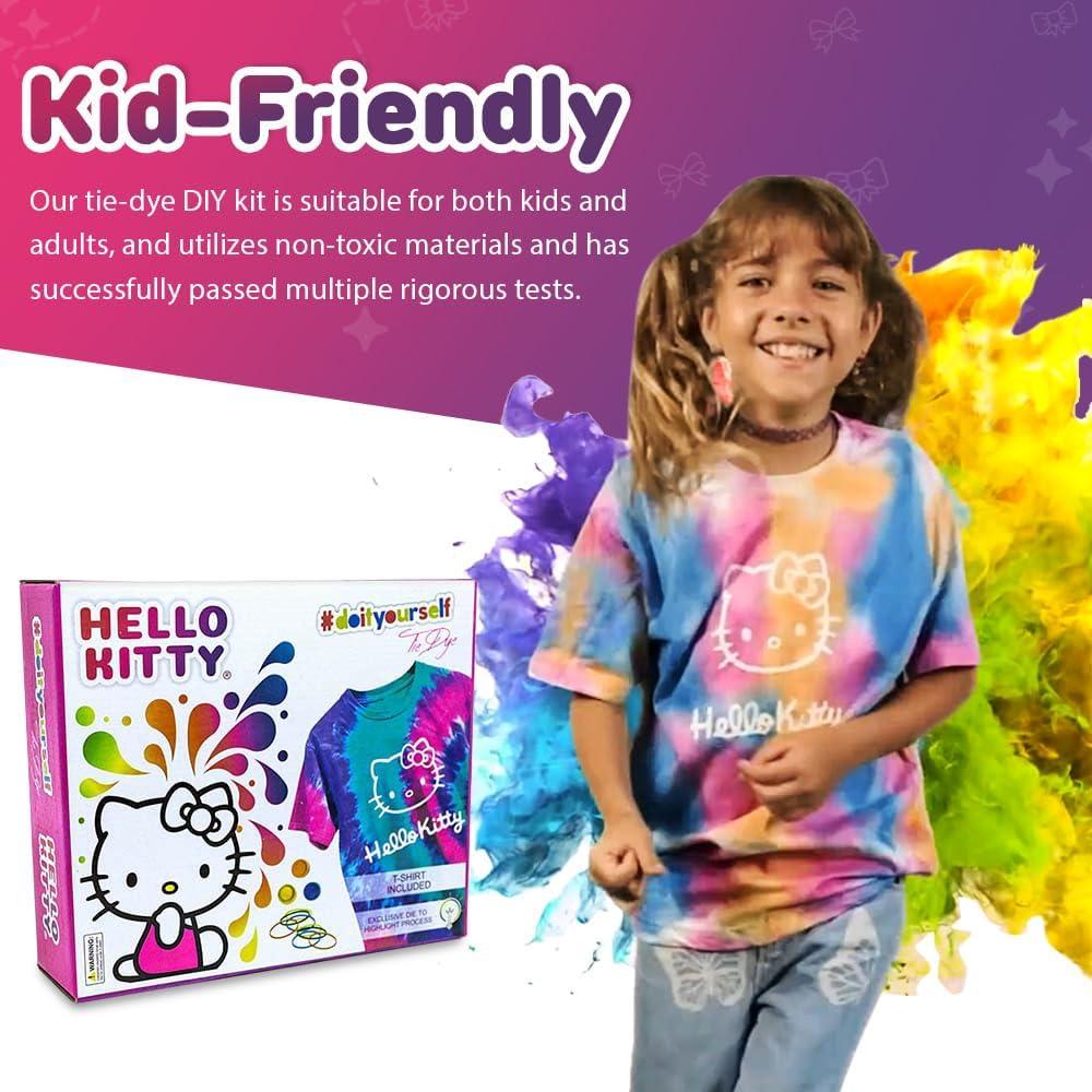 Set de Tie Dye Hello Kitty - Camiseta M + Pinturas y Accesorios
