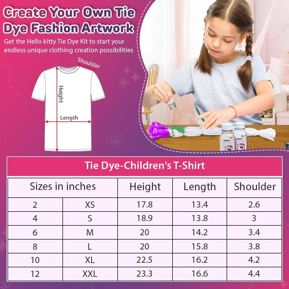 Set de Tie Dye Hello Kitty - Camiseta M + Pinturas y Accesorios