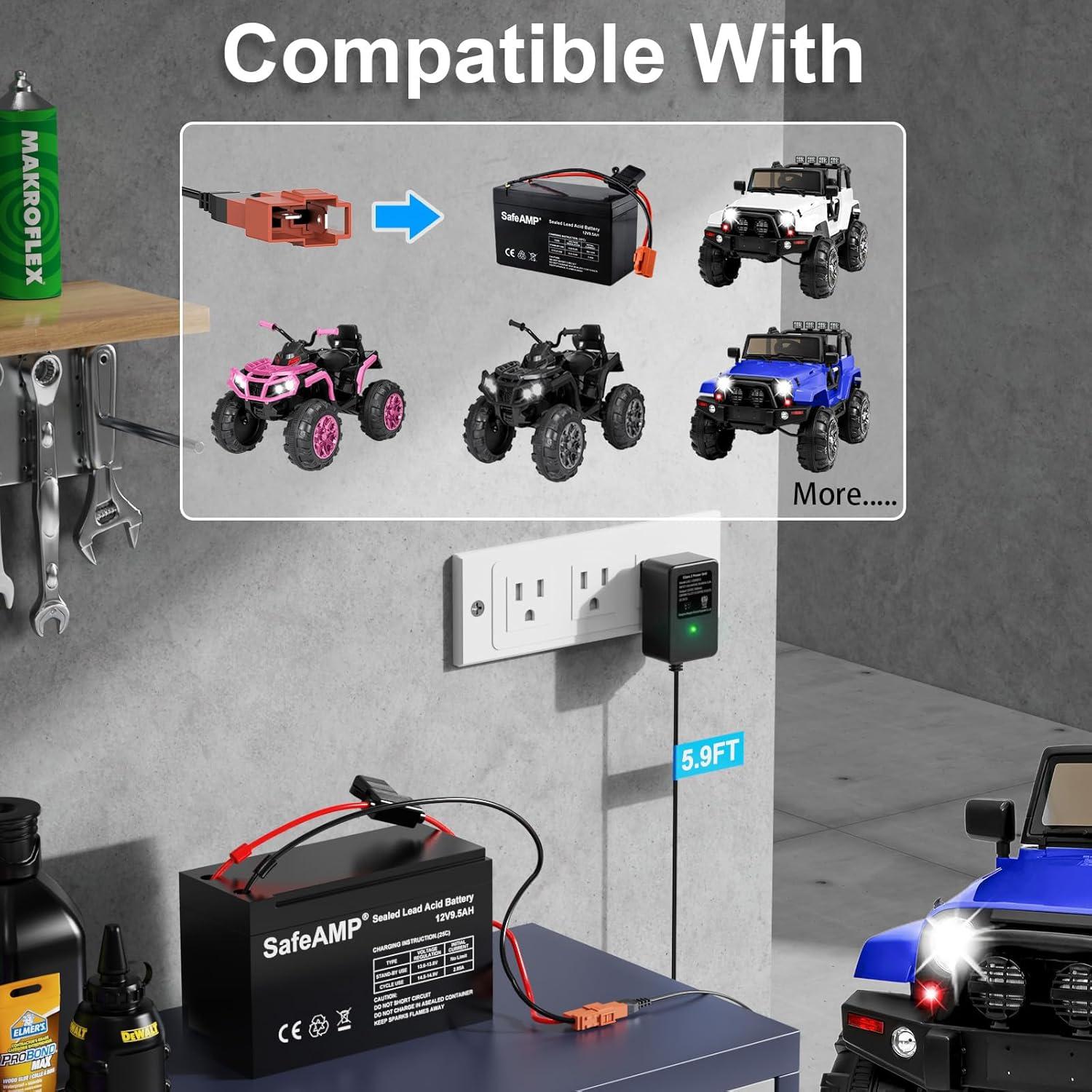 Cargador de Batería 12V para Juguetes Eléctricos SafeAMP