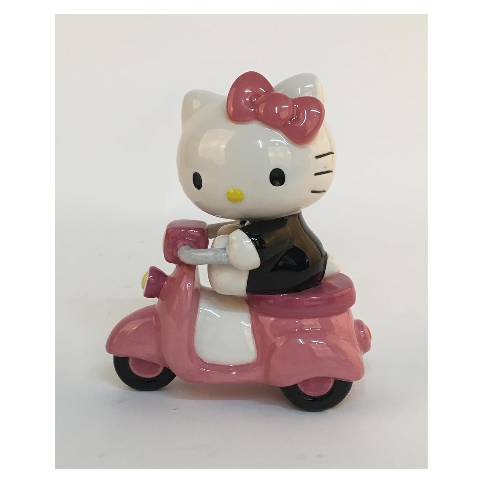Figurita de Cerámica Hello Kitty en Scooter Blue Sky 11.4 cm