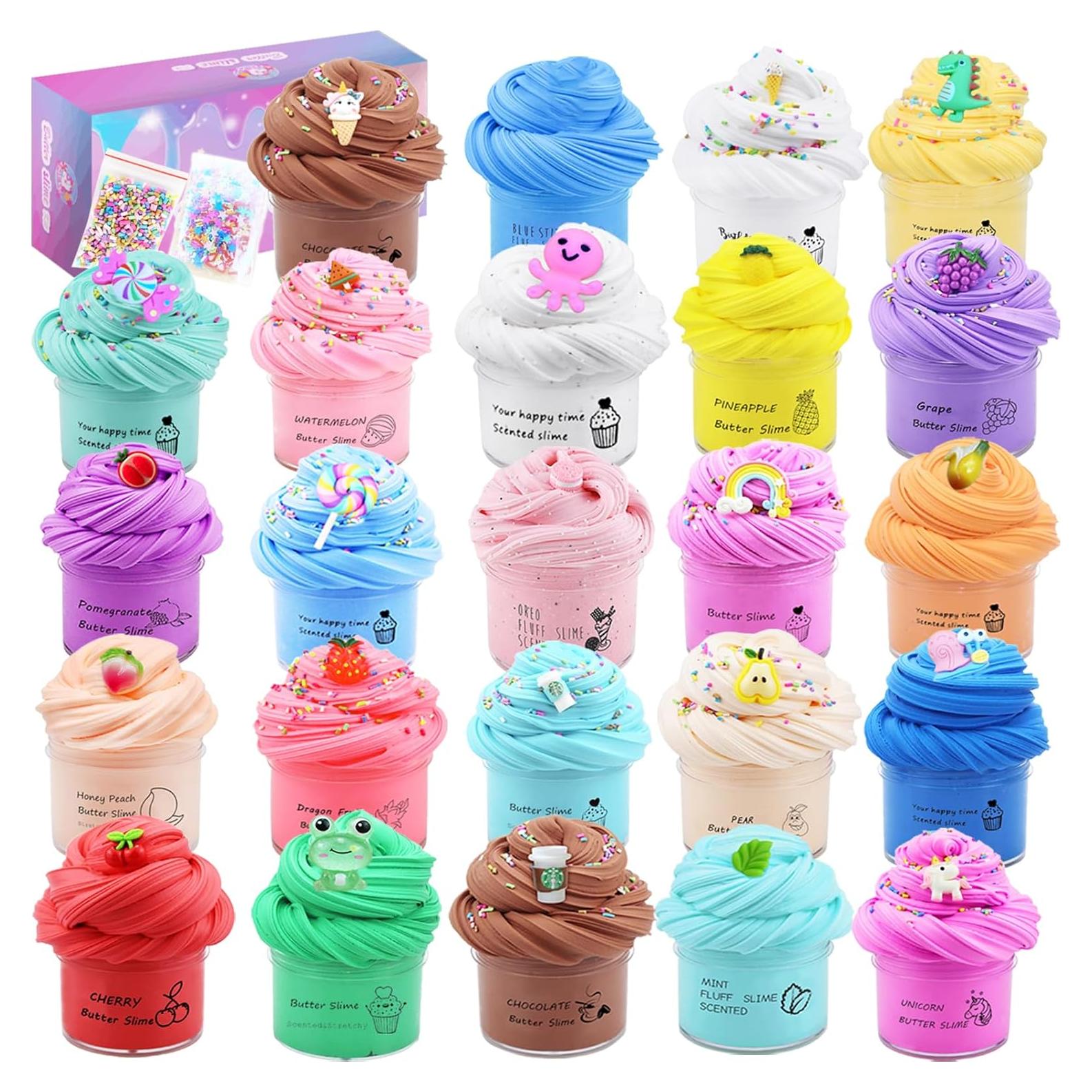 Kit de Slime de Mantequilla 24 Paquetes LKAXYTP - No Pegajoso