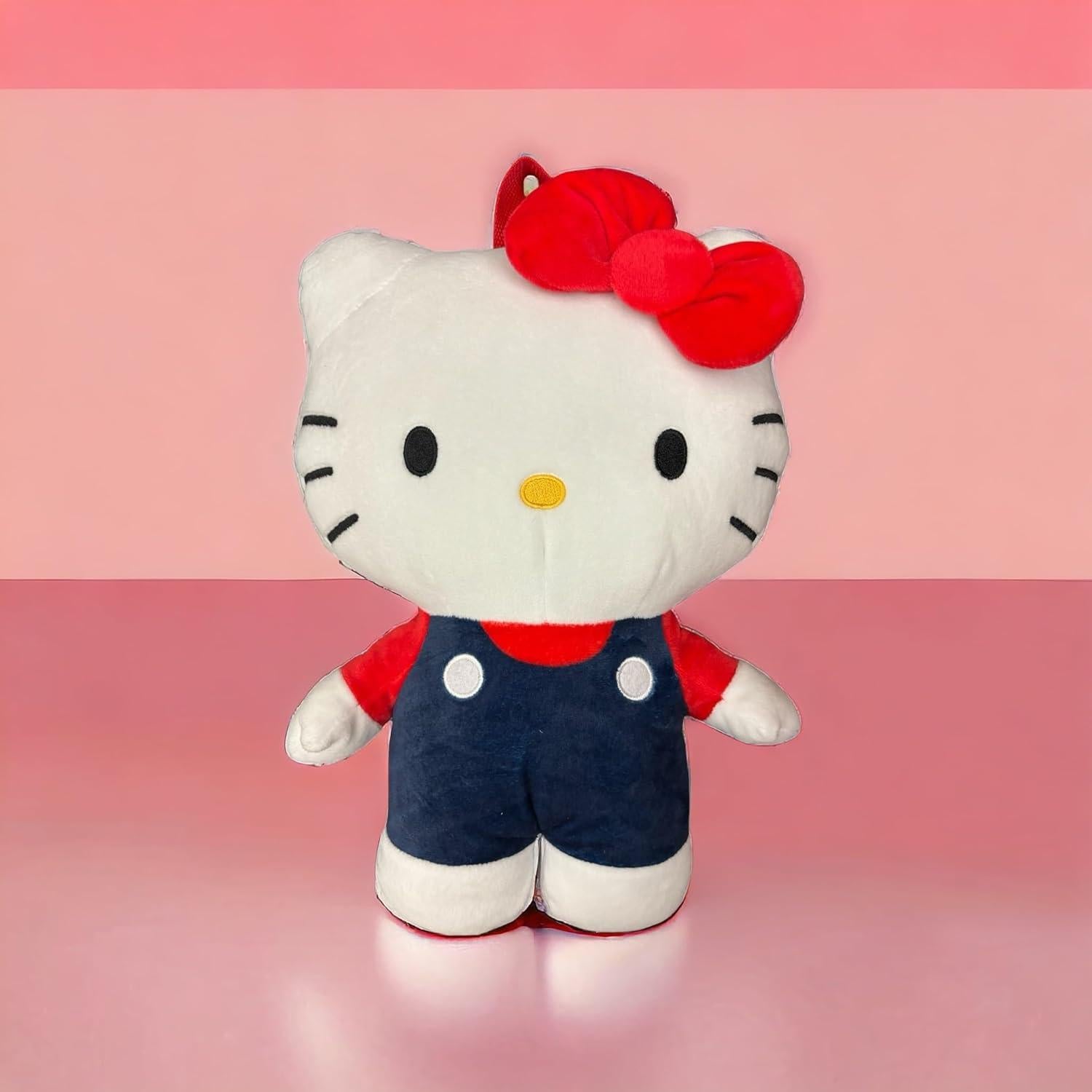 Mochila de peluche Hello Kitty 33 cm con correas ajustables