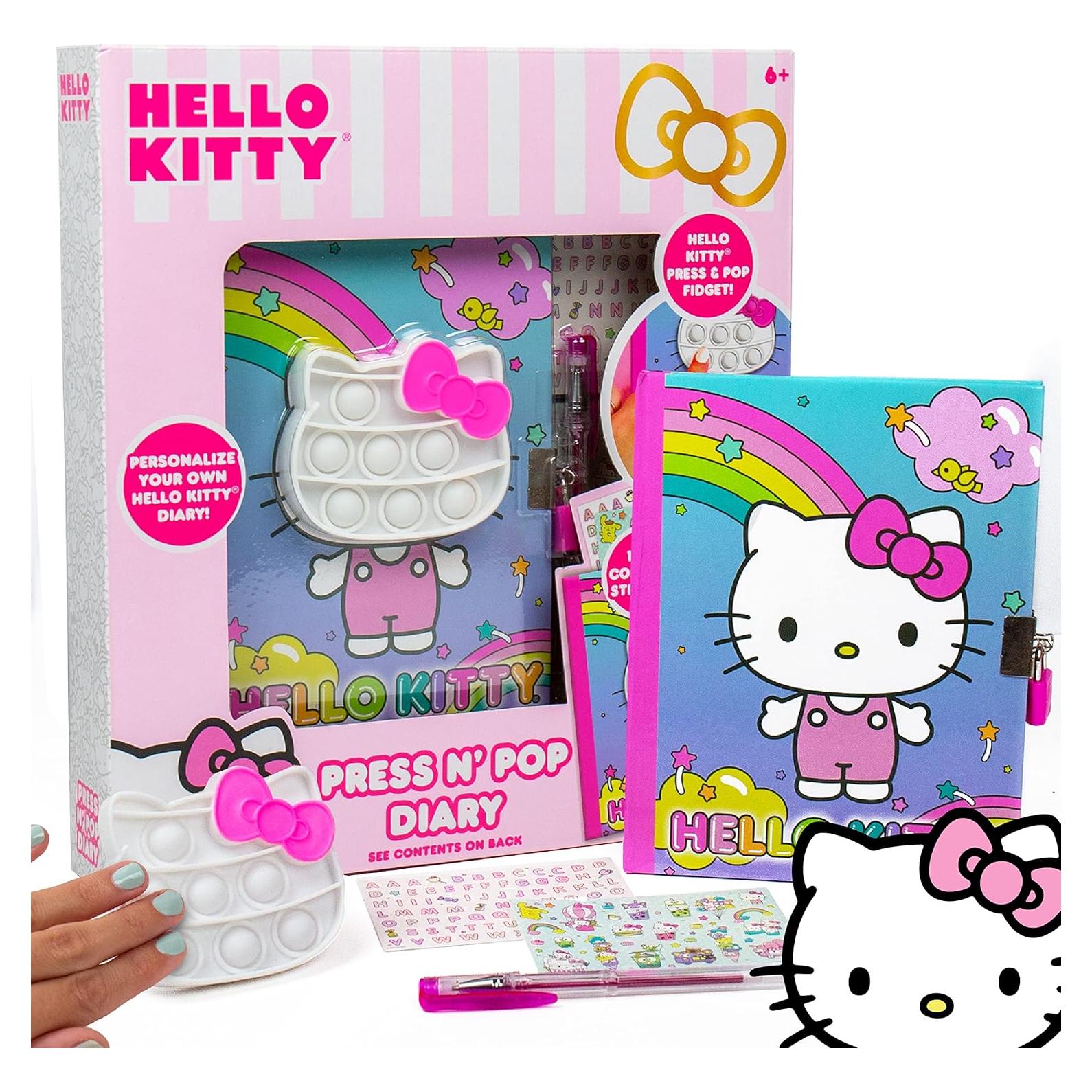 Diario Press N' Pop Hello Kitty con Juguete Antiestrés 60 Hojas
