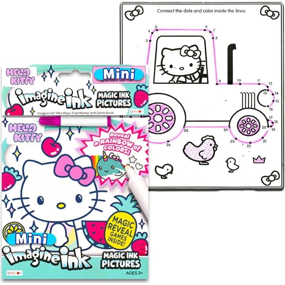 Conjunto de Libros para Colorear Hello Kitty - Actividades y Stickers
