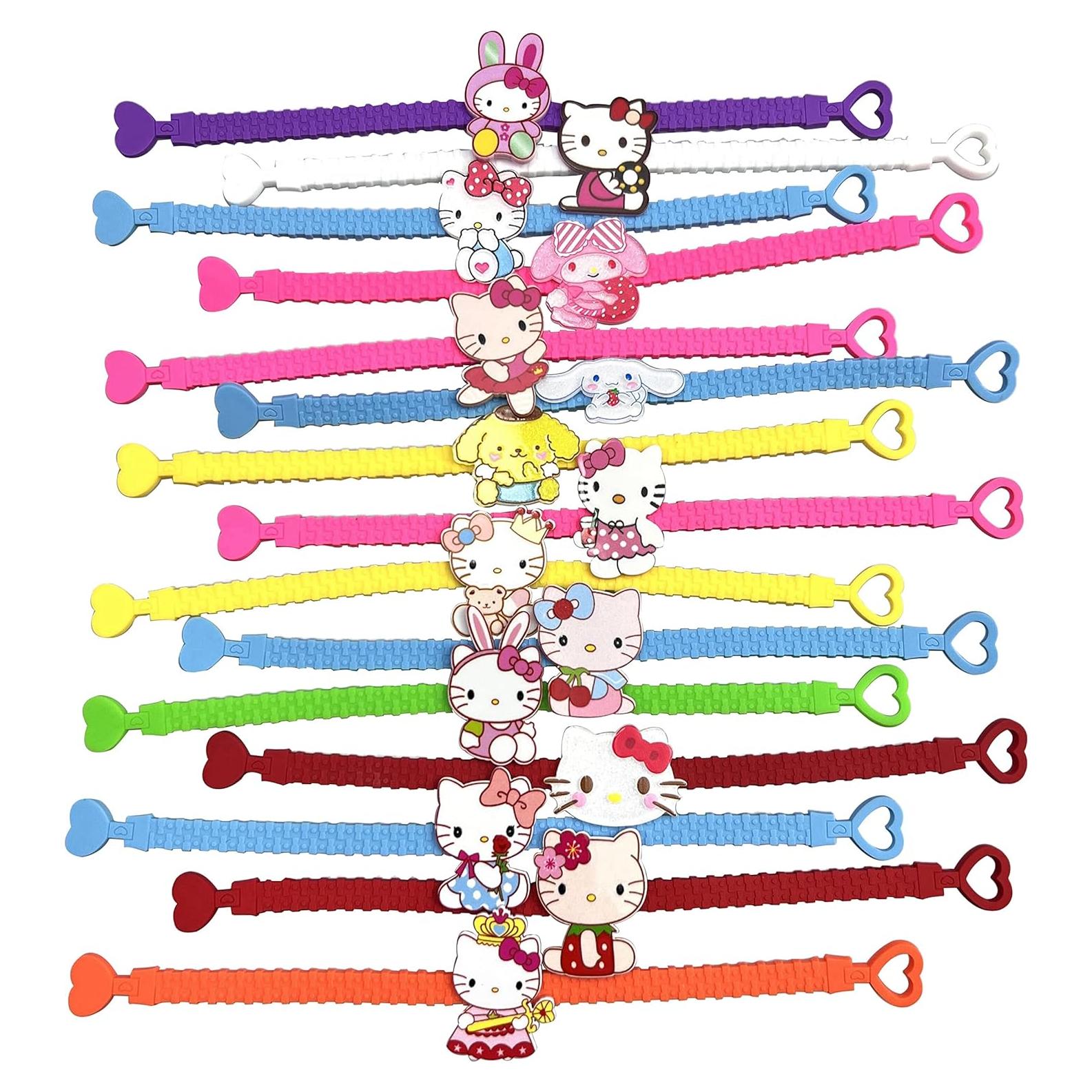 15 Pulseras de Goma Coloridas para Fiesta de Cumpleaños YAOSHUXIAN