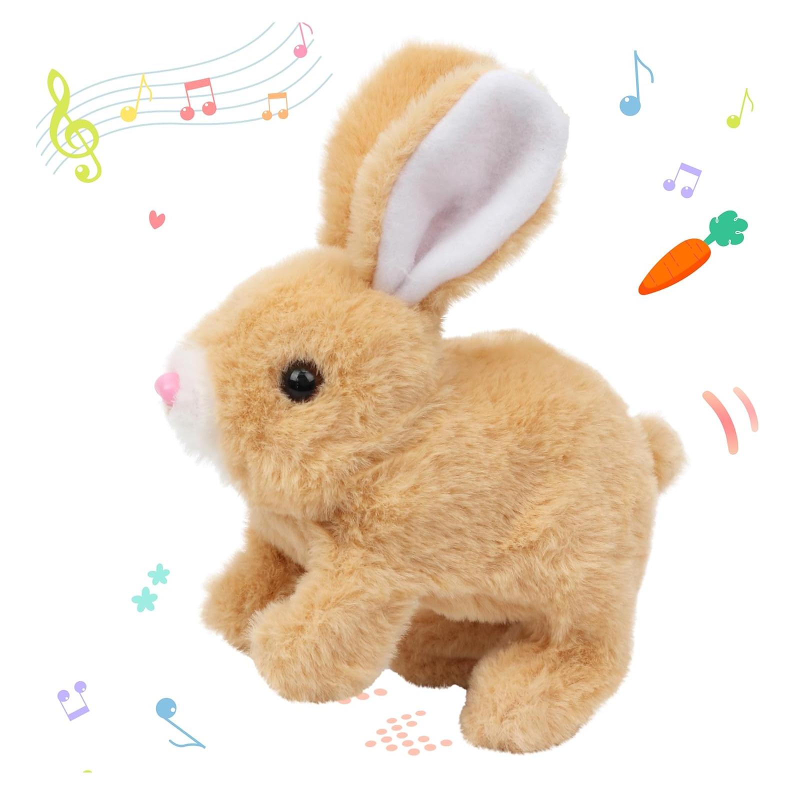 Conejo Saltarín Electrónico Hopearl Marrón 17.78 cm Interactivo