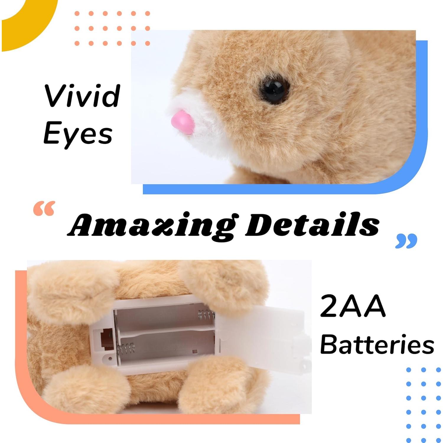 Conejo Saltarín Electrónico Hopearl Marrón 17.78 cm Interactivo