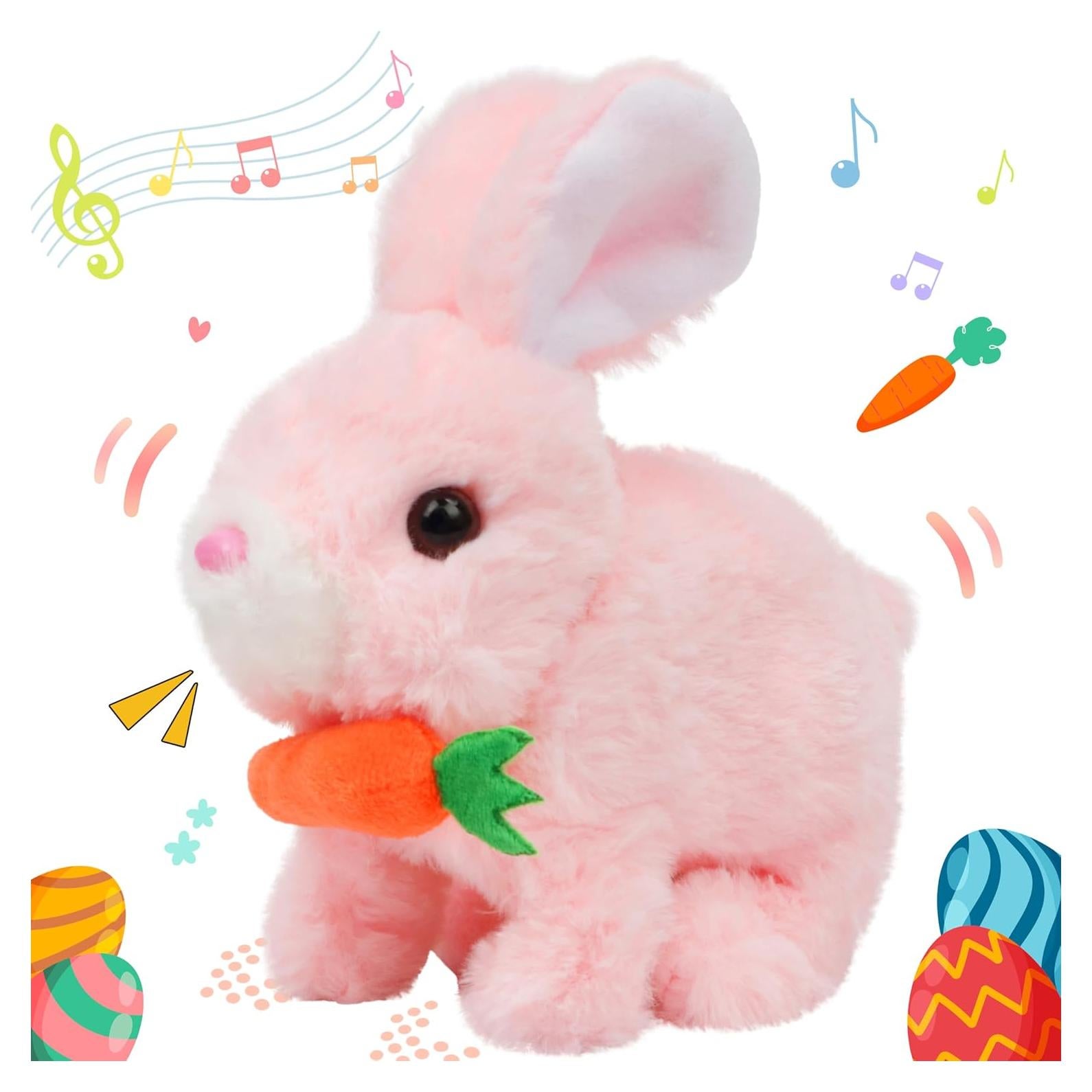 Conejo Saltarín Hopearl Rosa Interactivo 17,78 cm