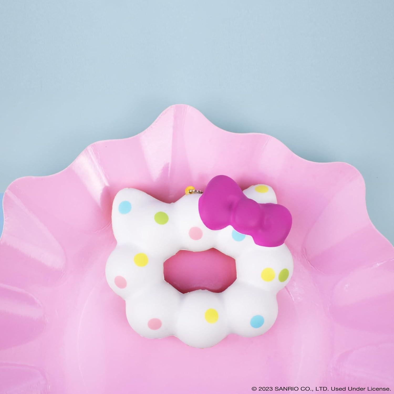 Juguete Squishy Hello Kitty Donut Mochi - Blanco - 12.7 cm