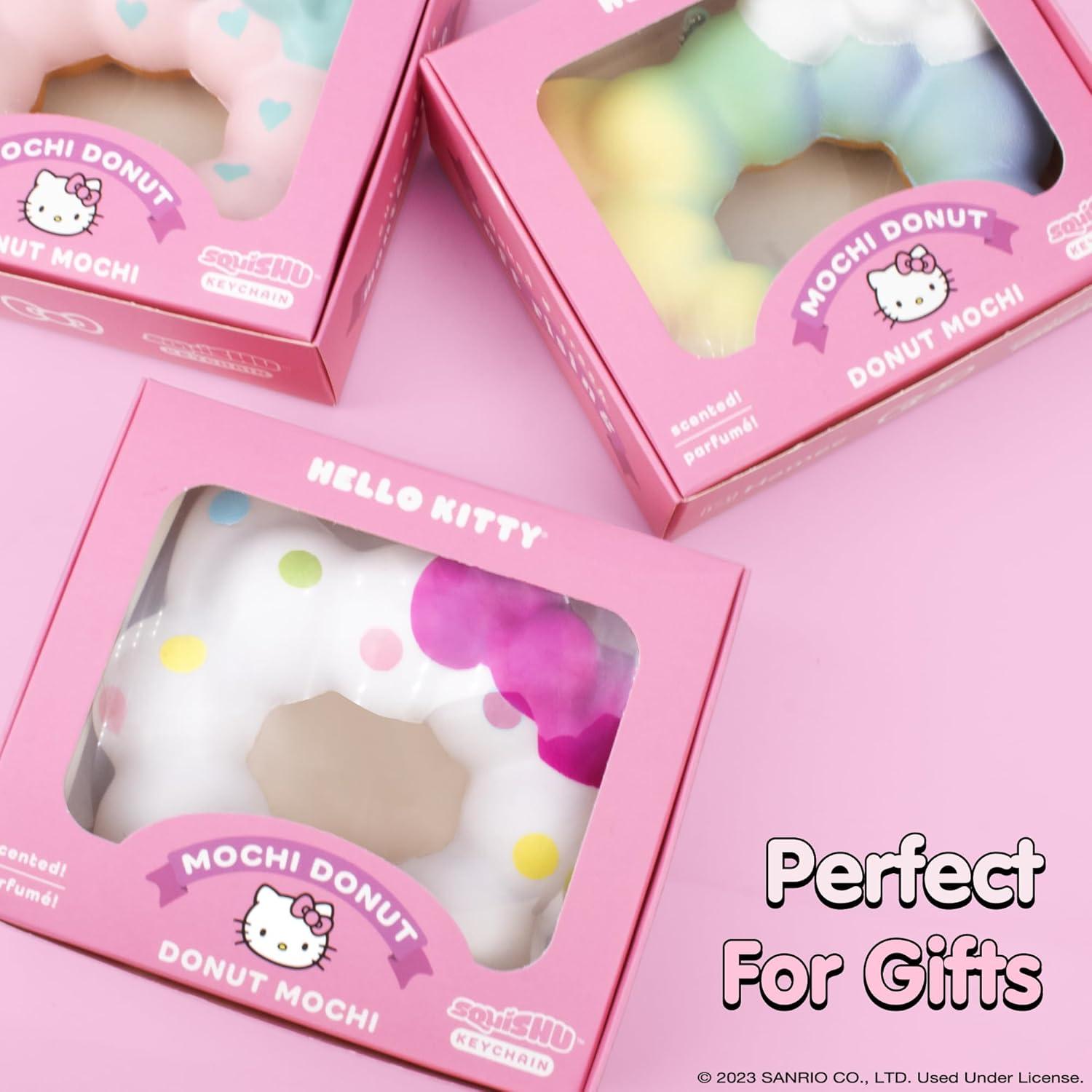 Juguete Squishy Hello Kitty Donut Mochi - Blanco - 12.7 cm