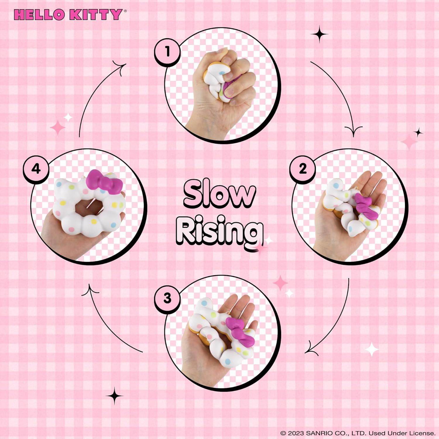 Juguete Squishy Hello Kitty Donut Mochi - Blanco - 12.7 cm