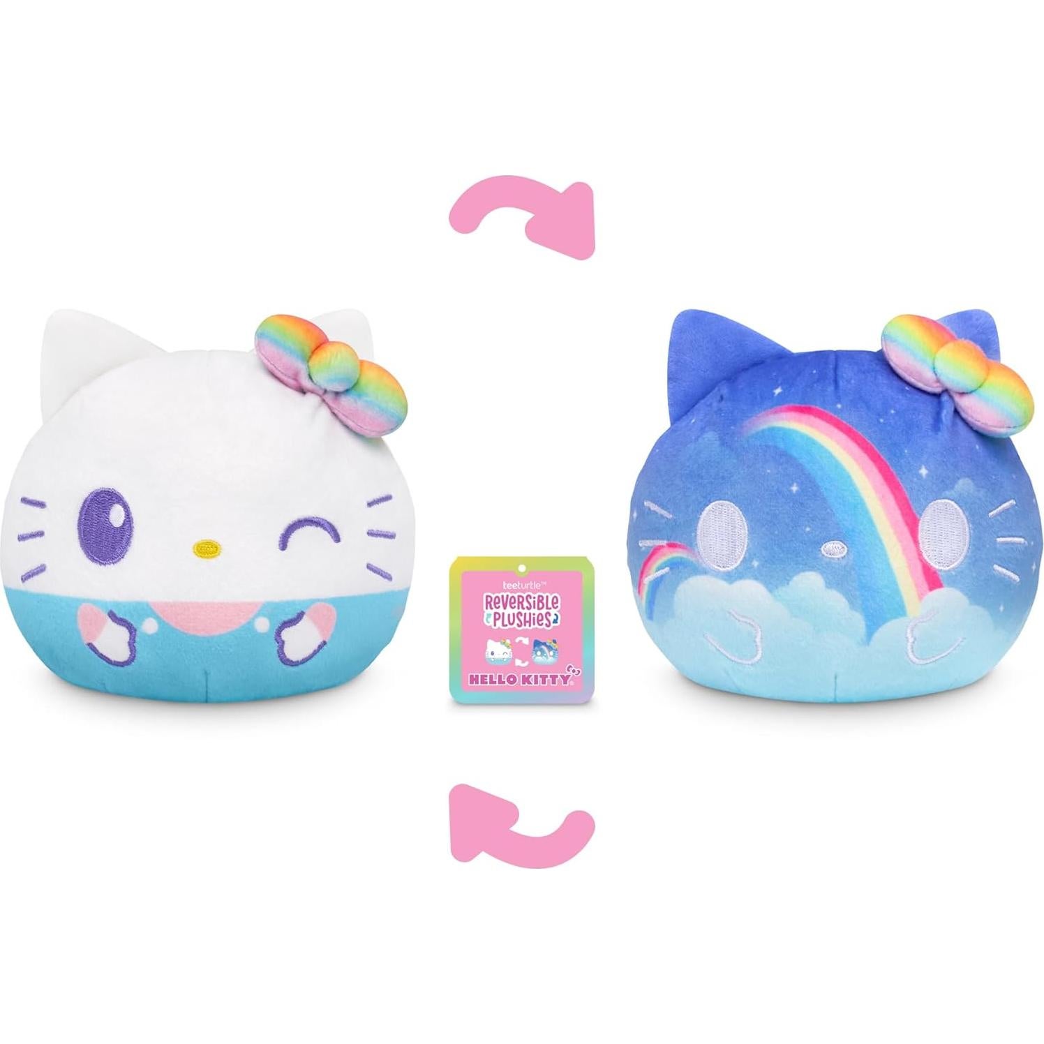 Peluche Reversible Hello Kitty Arcoíris 10 cm TeeTurtle