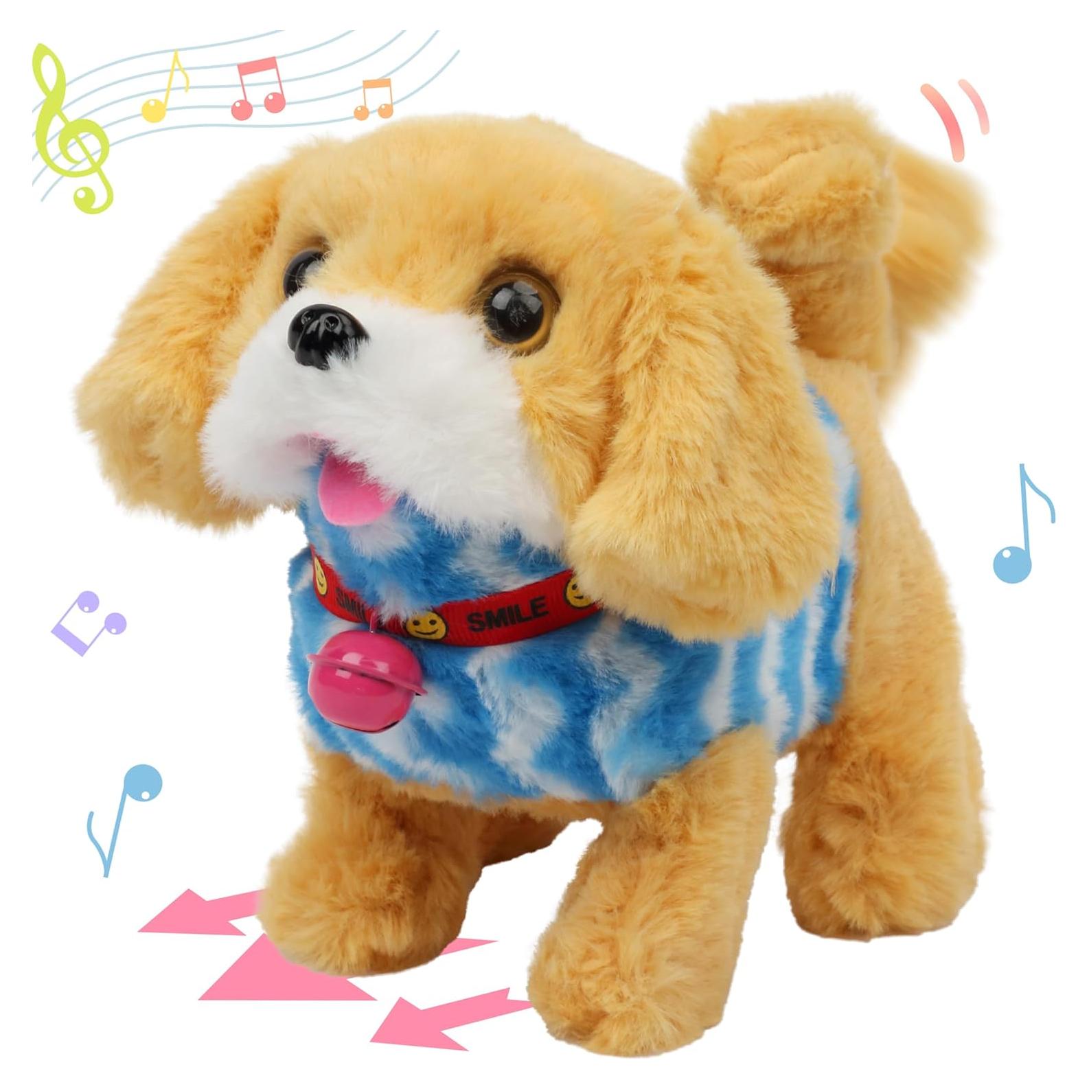 Perro Interactivo Hopearl Golden Retriever Chaleco Azul