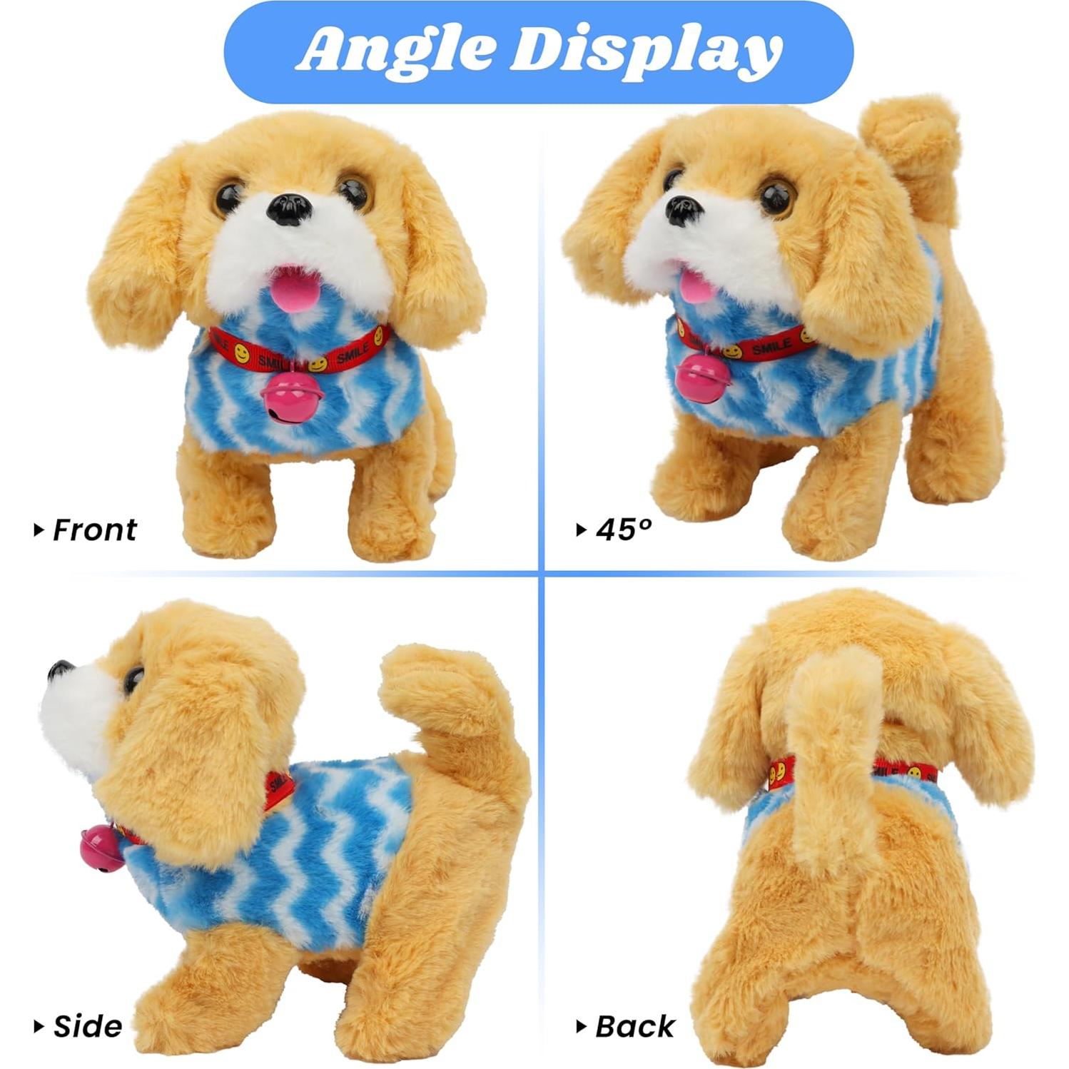 Perro Interactivo Hopearl Golden Retriever Chaleco Azul