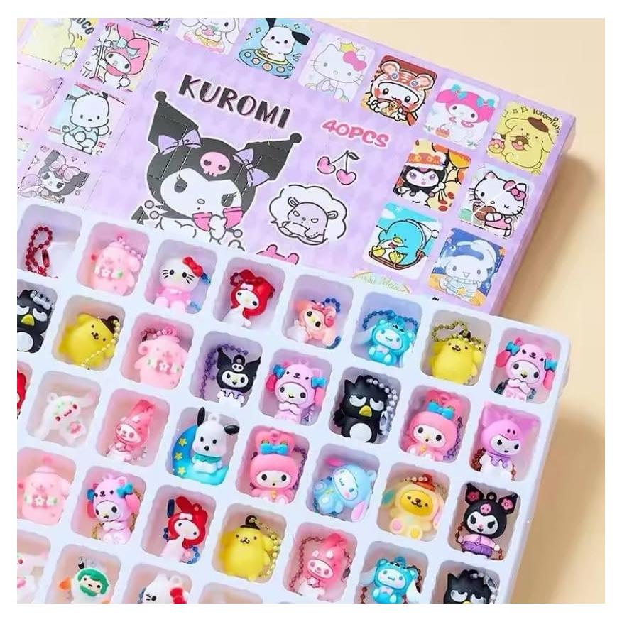Juego de 40 pcs de personajes Kuromi en caja ciega
