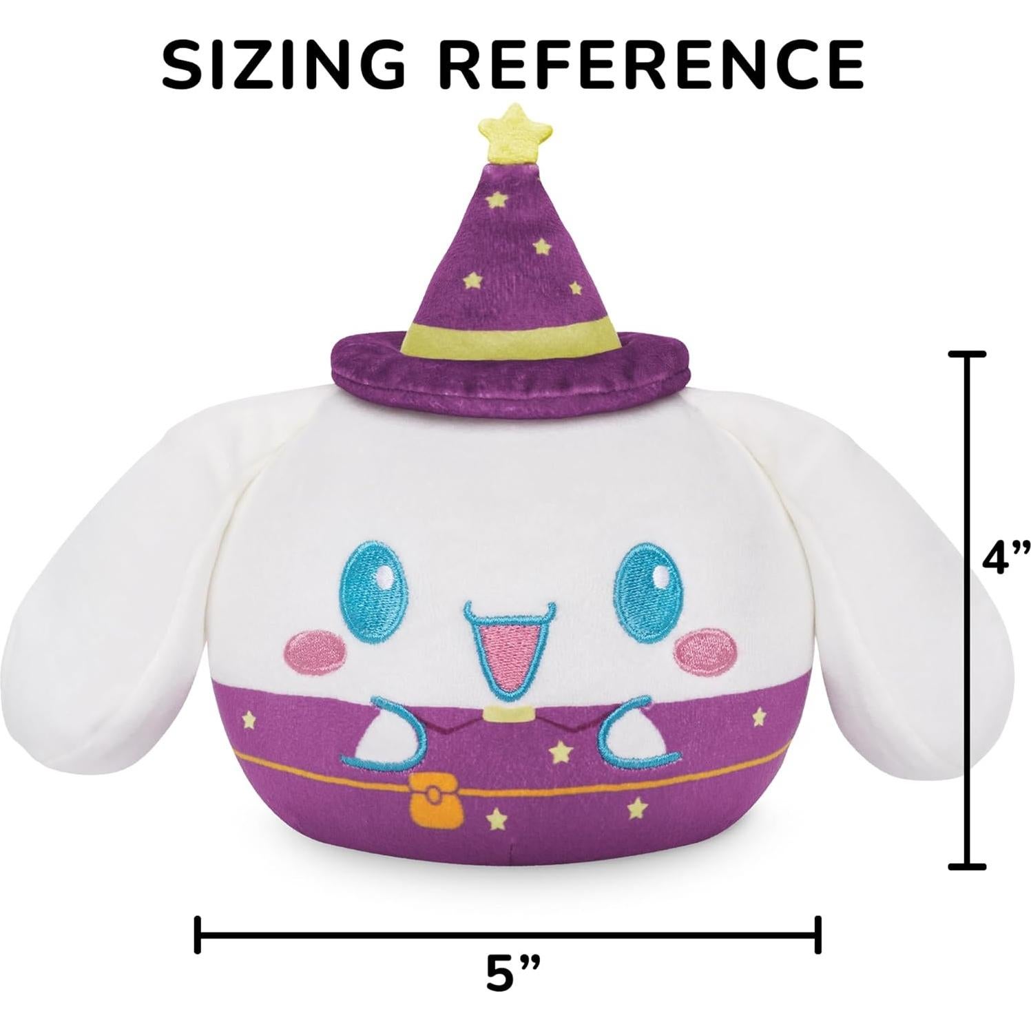 Teeturtle Cinnamoroll Halloween Costume Reversible 4" Plushie - Officially Licensed Sanrio Plushie - Cute Kawaii Soft Stuffed Animals